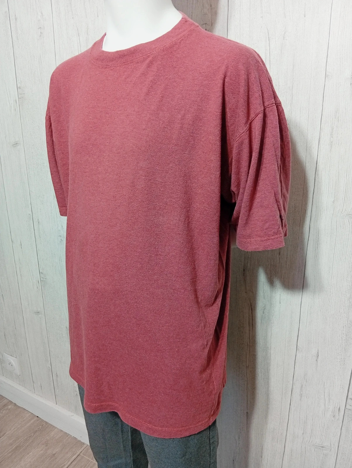 T-shirt unis manche courte homme - taille XL/42 - cacharel - couleur corail – Cacharel – taille XL 5
