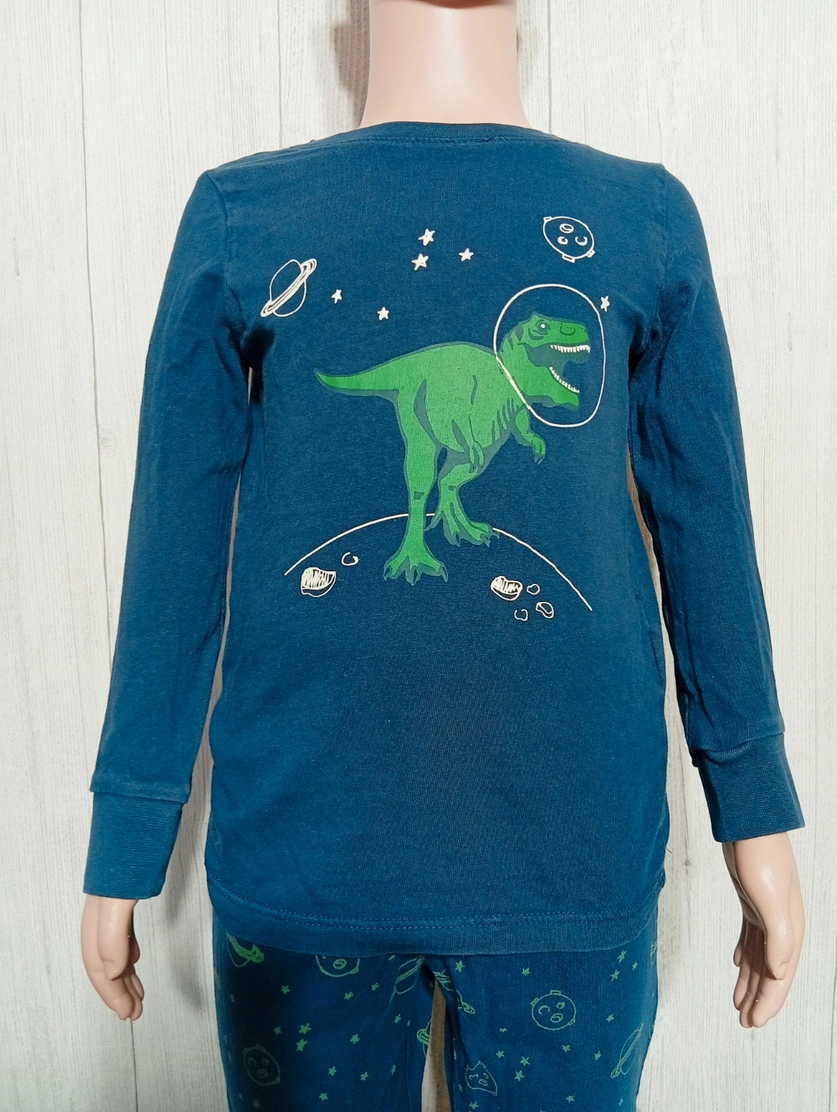 Ensemble pyjama 2 pieces garcon- taille 4 ans (102 cm) - RR- couleur marine blanc vert – RR – taille 4 ans / 104 cm 2