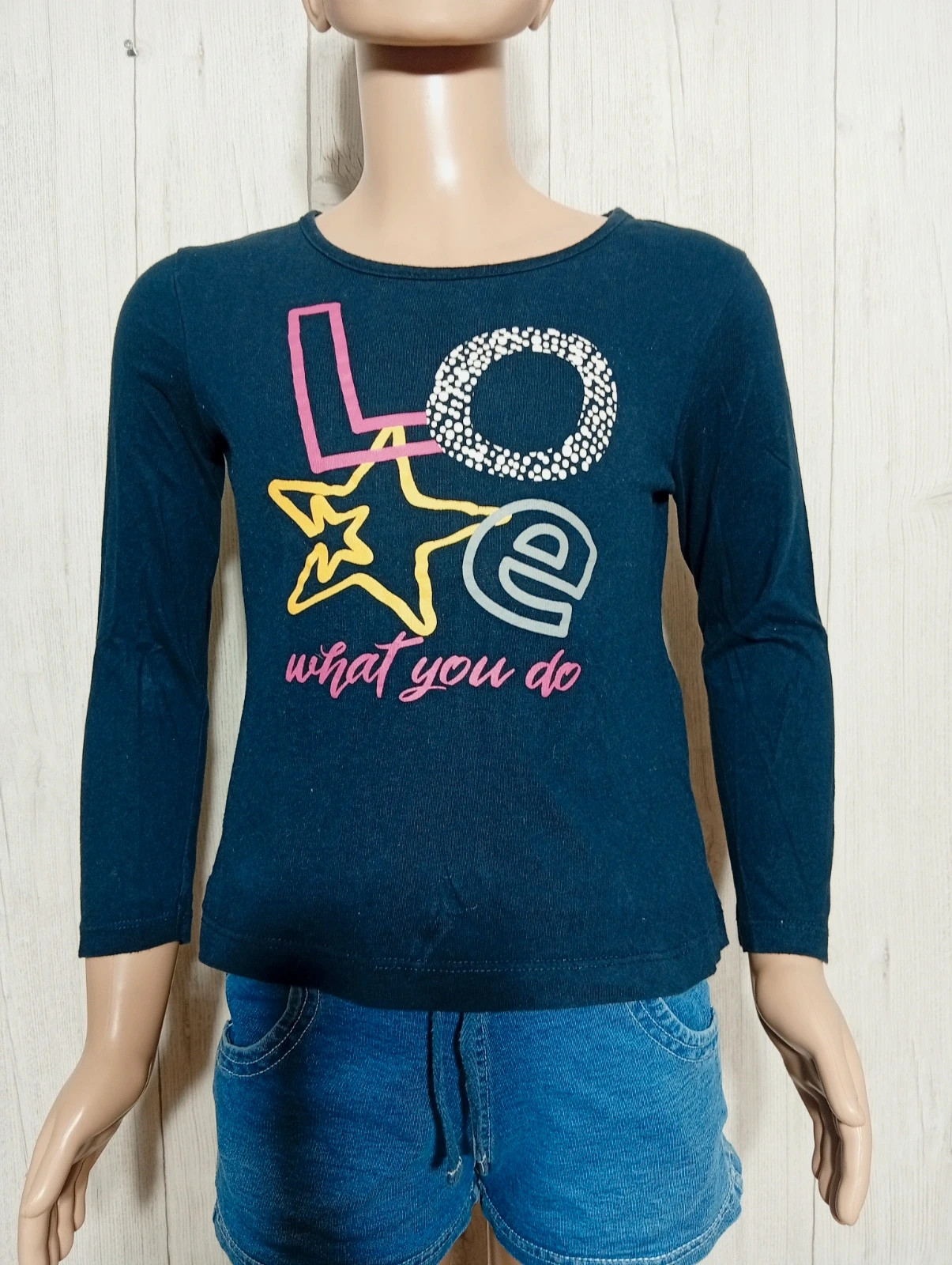 T-shirt imprimé manches longues fille-taille 6/8 ans(122/128 cm)-pepperts-couleur marine multicolore