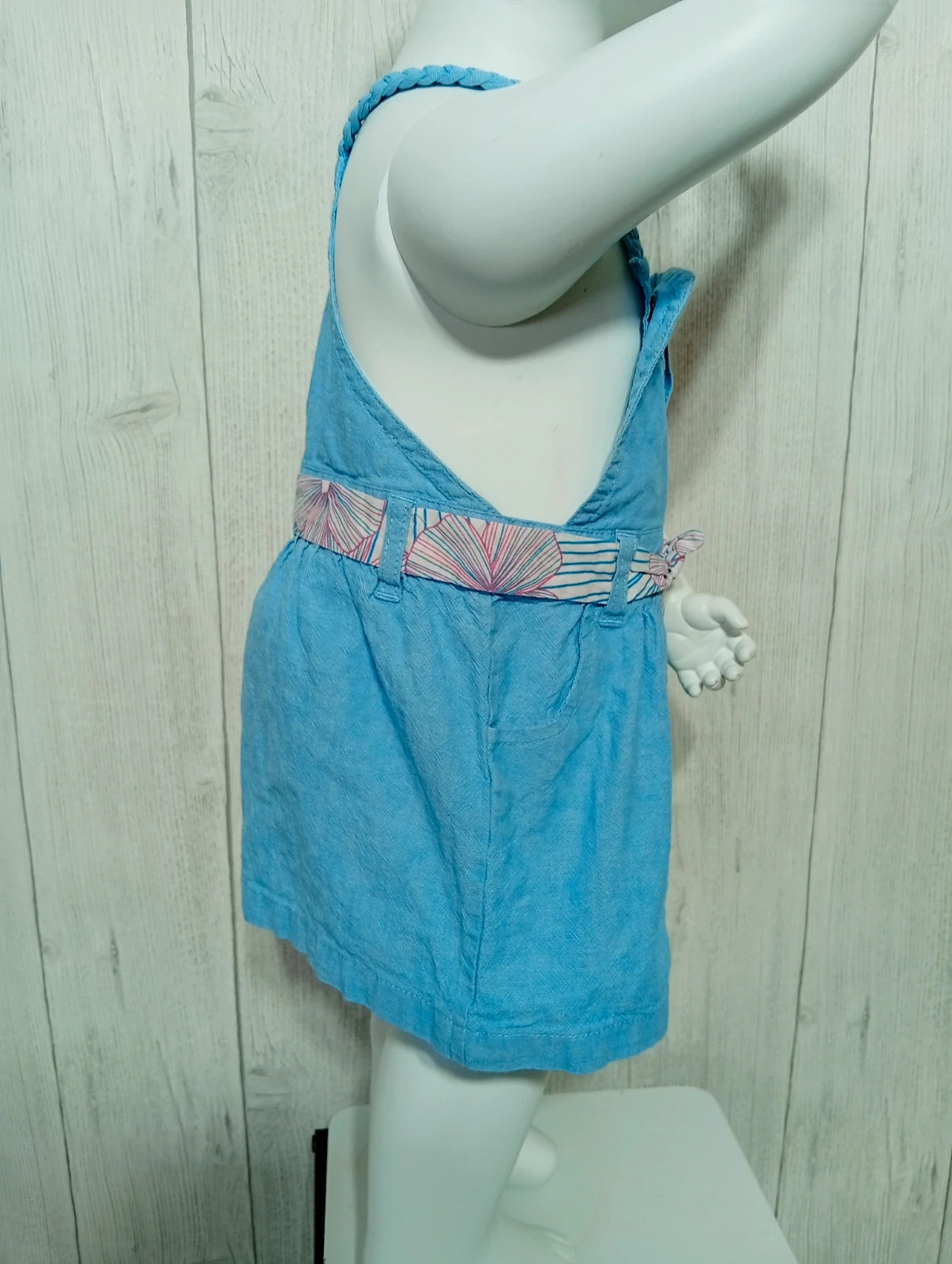 Robe en jean fille- taille 18 mois (81 cm) - nano nanette - couleur bleu clair – Nano & nanette – taille 12-18 mois / 80 cm 4