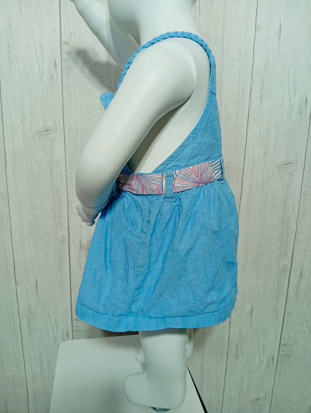 Robe en jean fille- taille 18 mois (81 cm) - nano nanette - couleur bleu clair – Nano & nanette – taille 12-18 mois / 80 cm 5