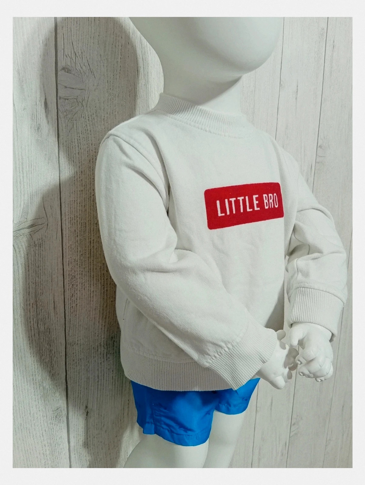 Pull Kiabi garçon manche longue - taille 18 mois ( 77/82 cm) - blanc et rouge – Kiabi – taille 12-18 mois / 80 cm 3