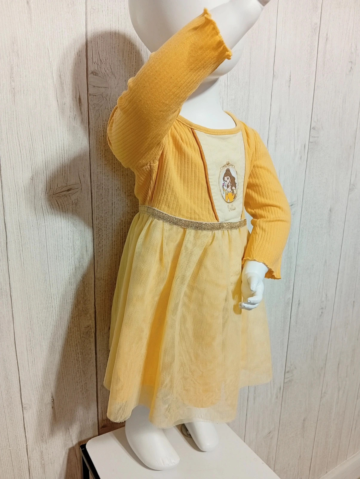 Robe princesse Belle fille - taille 9/12 mois (80 cm) - disney princesse - couleur jaune – Disney Princess – taille 12-18 mois / 80 cm 4