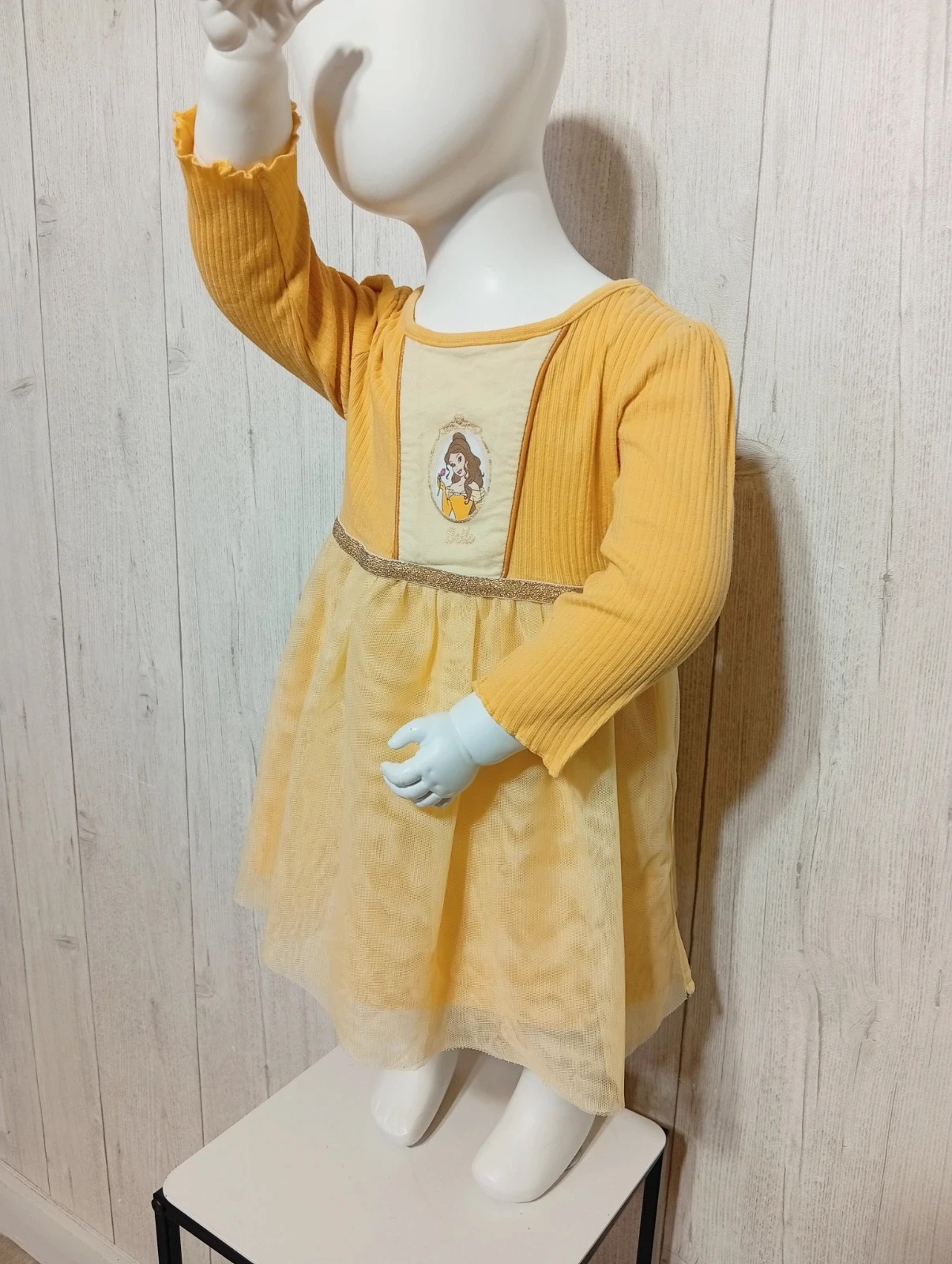 Robe princesse Belle fille - taille 9/12 mois (80 cm) - disney princesse - couleur jaune – Disney Princess – taille 12-18 mois / 80 cm 5
