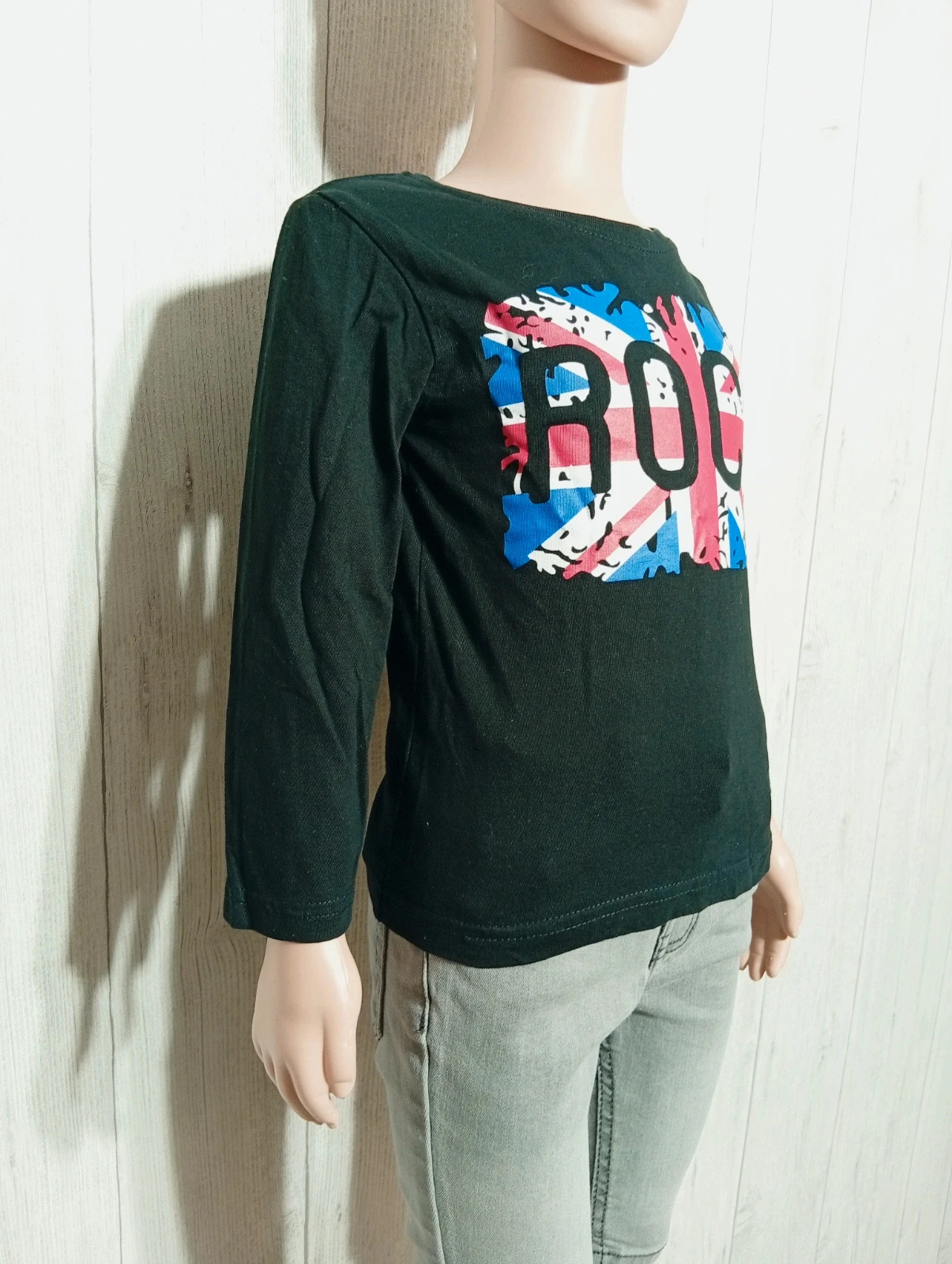 T-shirt imprimé manches longues garçon - taille 4 ans ( 102 cm) - Eldys - couleur noir rouge bleu – Eldys – taille 4 ans / 104 cm 4