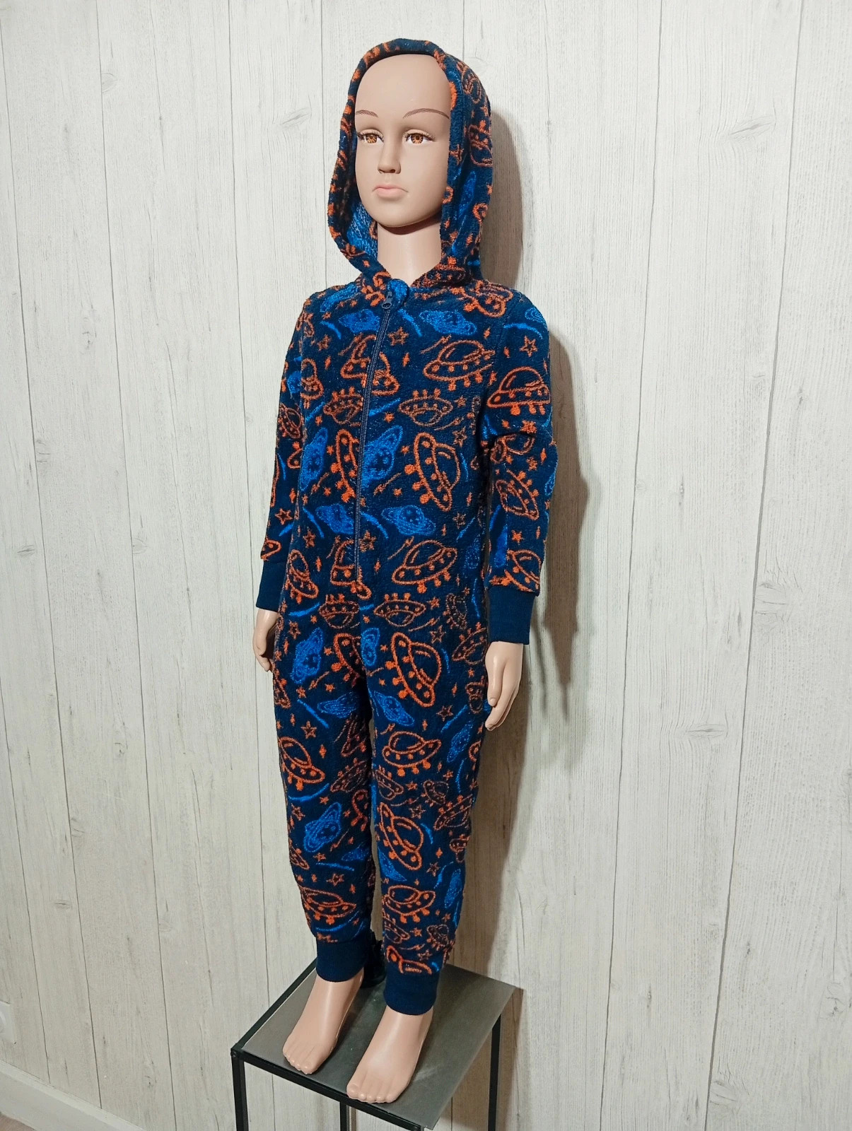 Pyjama imprimé 1piece garcon - taille 4 ans (98/104 cm) - 9th avenue - couleur marine orange bleu – 9th Avenue – taille 4 ans / 104 cm 5