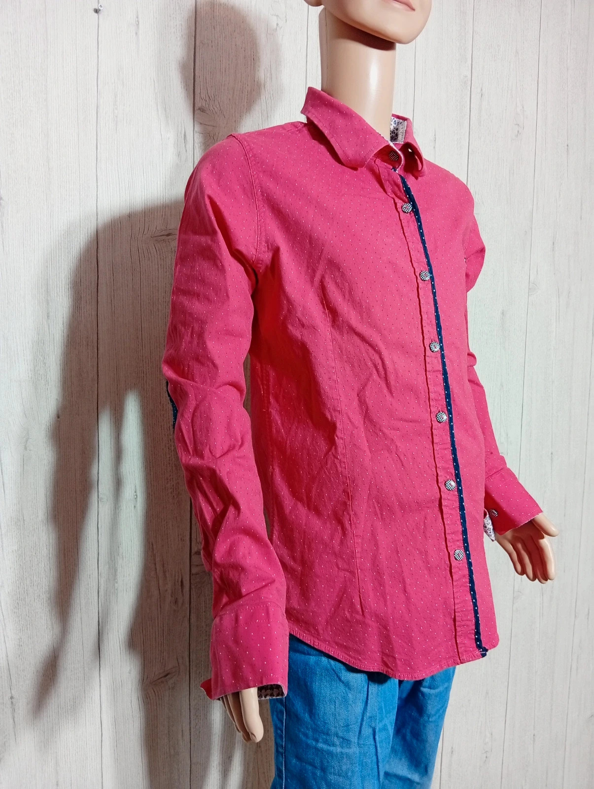 Chemise imprimé longues manche fille - taille 10 ans/M - Tommy Hilfiger - couleur rouge blanc – Tommy Hilfiger – taille M 4