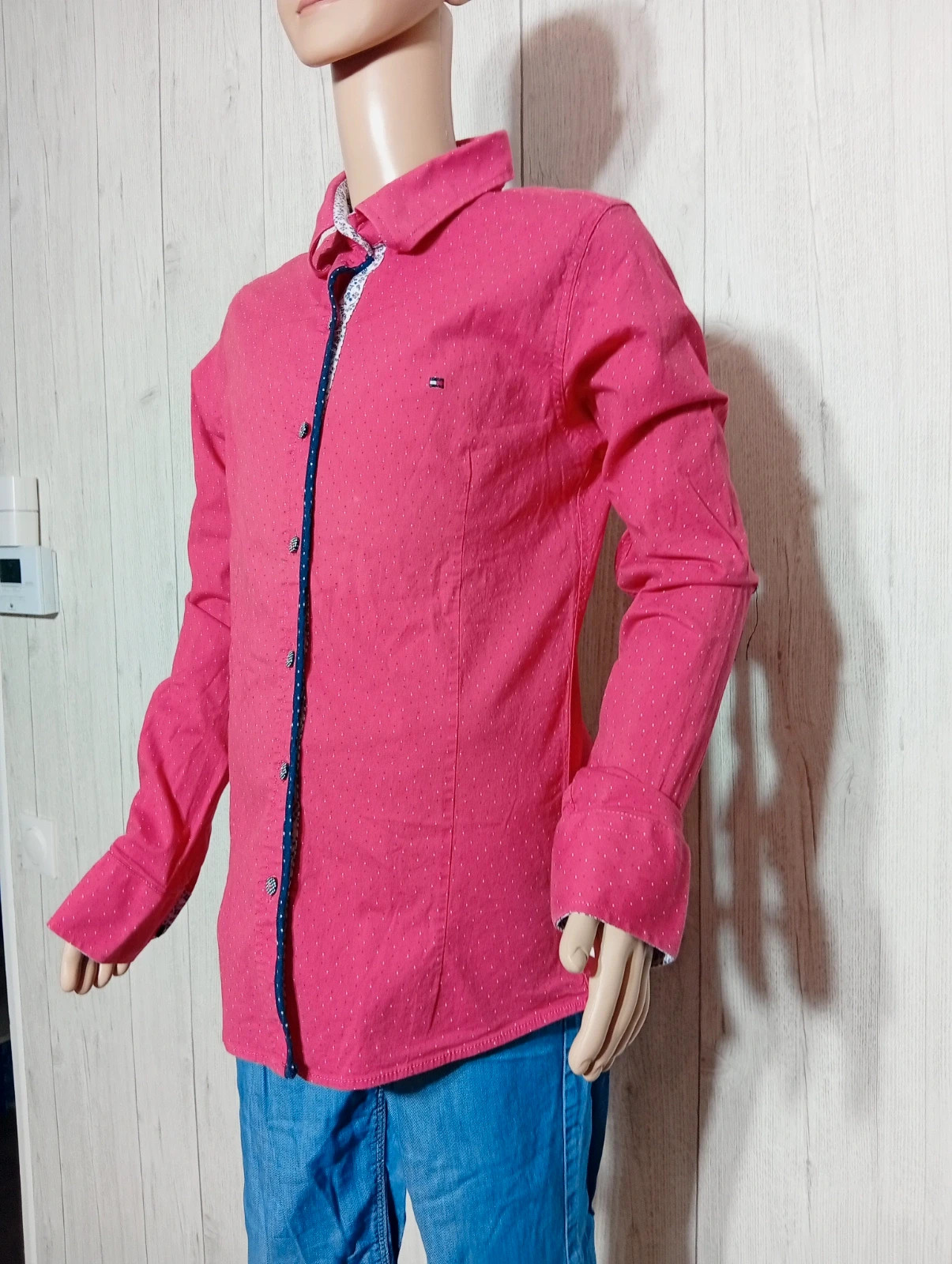 Chemise imprimé longues manche fille - taille 10 ans/M - Tommy Hilfiger - couleur rouge blanc – Tommy Hilfiger – taille M 5