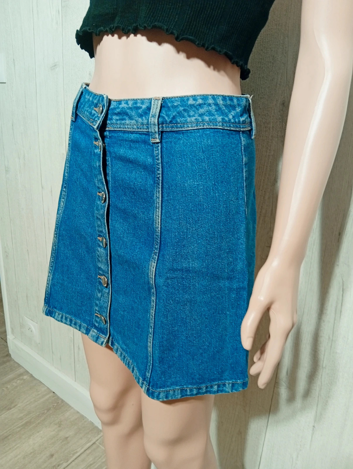 Jupe en jeans femme- taille S/36- H&M- couleur bleu – H&M – taille S / 36 / 8 3