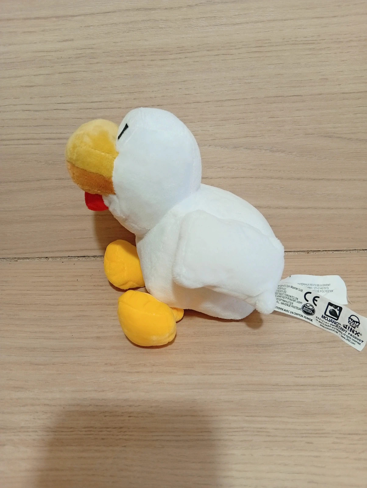 Peluche poule - taille hauteur 18 cm - couleur blanc jaune – Minecraft – taille Taille unique 4
