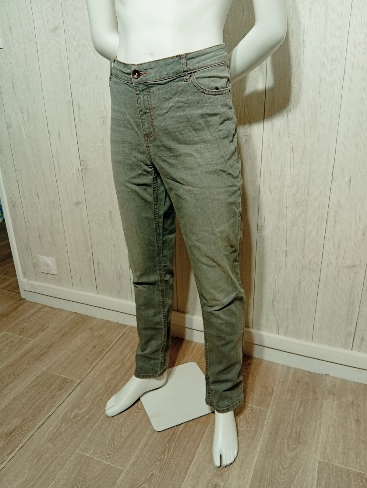 Jeans slim homme - taille XL/42 - inextenso- couleur gris – In Extenso – taille XL 5