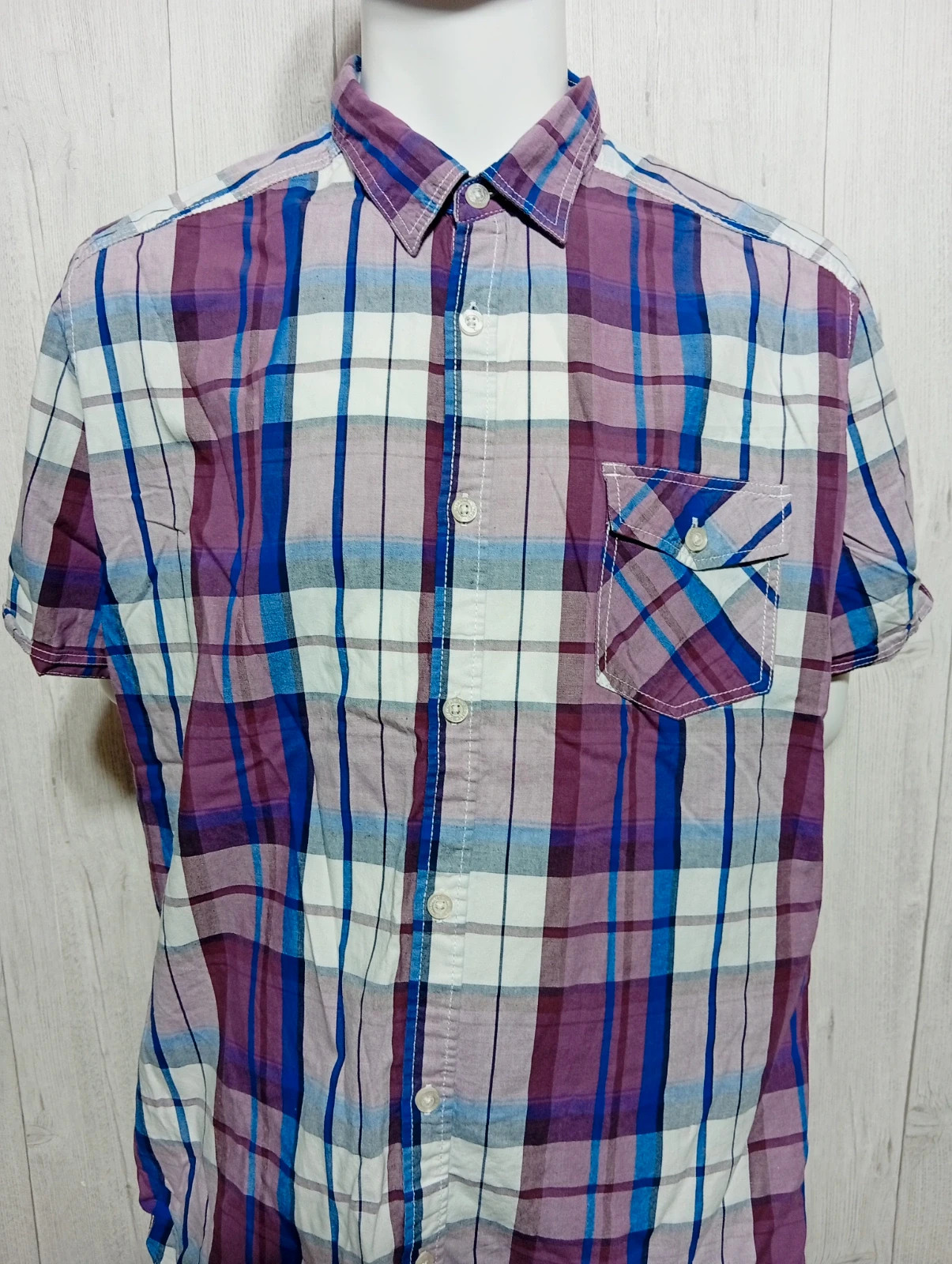 Chemise a carreaux manches courtes homme - – OWK – taille XL 2