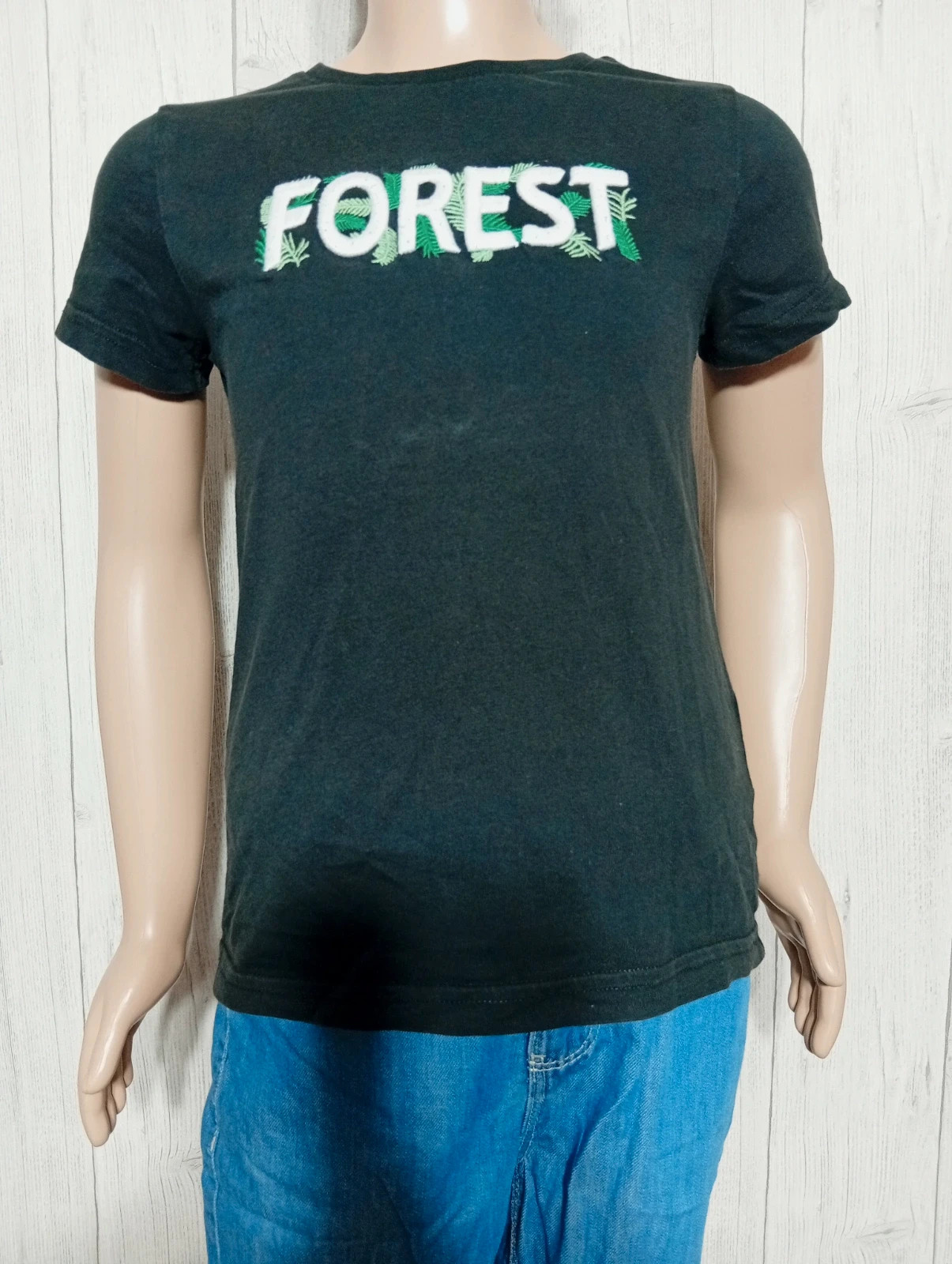 T-shirt imprimé manche courte fille- taille 8 ans (126/131 cm) - Kiabi - couleur noir blanc vert – Kiabi – taille 8 ans / 128 cm 3