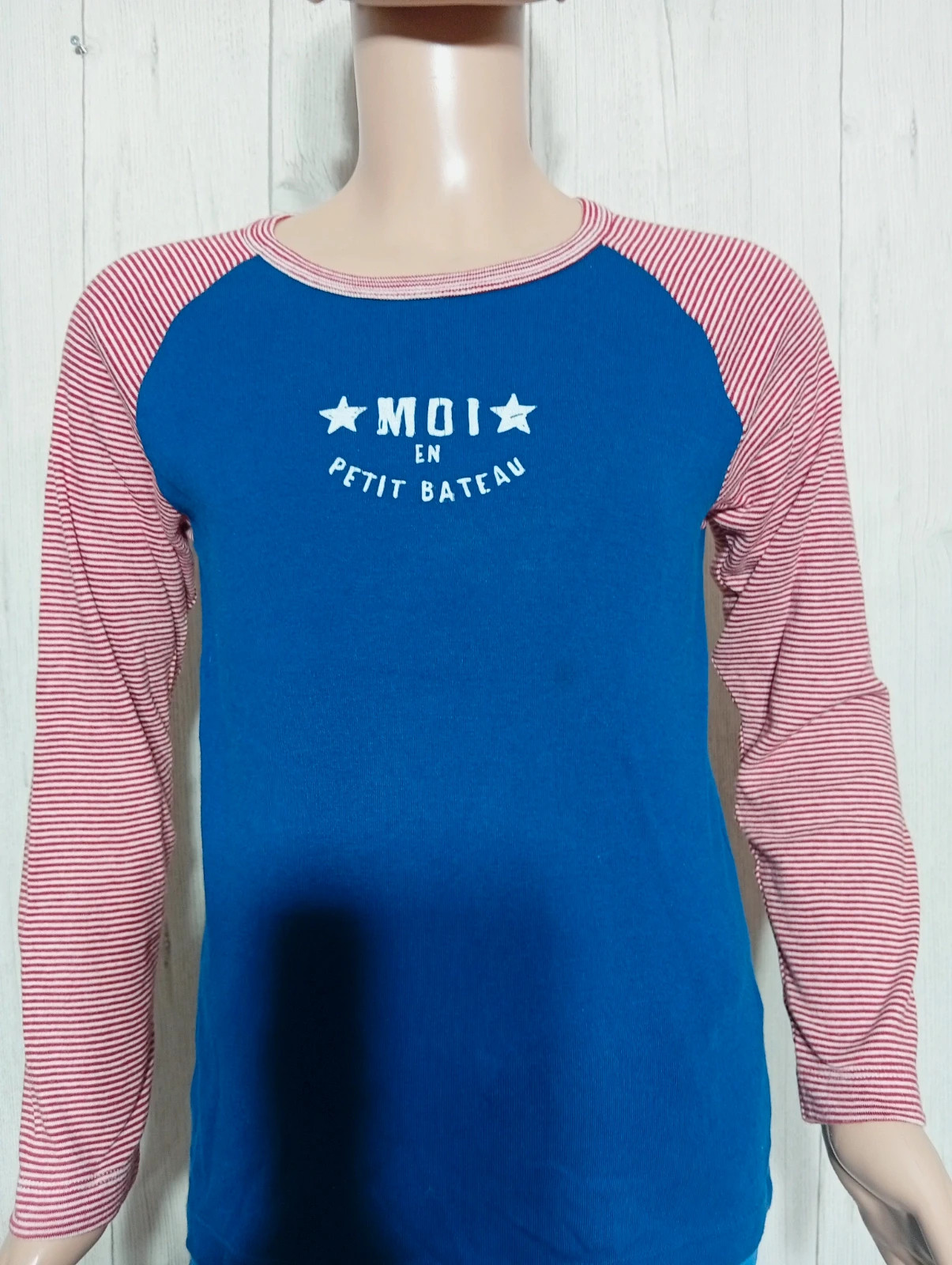 T-shirt imprimé fille - taille 8 ans (128 cm) - petit bateau - couleur marine blanc rouge – Petit Bateau – taille 8 ans / 128 cm 2
