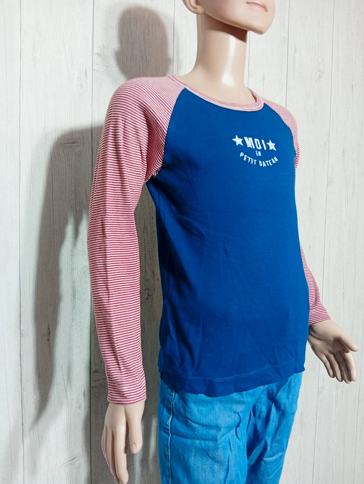 T-shirt imprimé fille - taille 8 ans (128 cm) - petit bateau - couleur marine blanc rouge – Petit Bateau – taille 8 ans / 128 cm 4