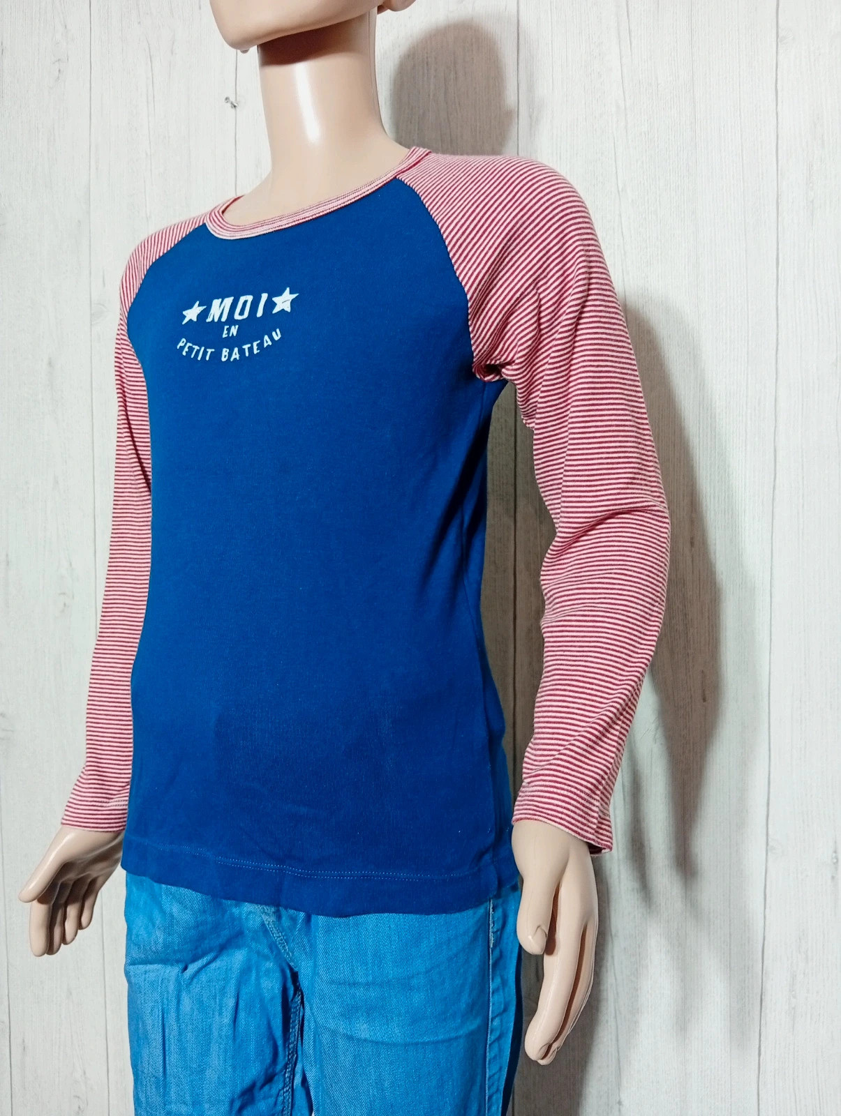 T-shirt imprimé fille - taille 8 ans (128 cm) - petit bateau - couleur marine blanc rouge – Petit Bateau – taille 8 ans / 128 cm 5