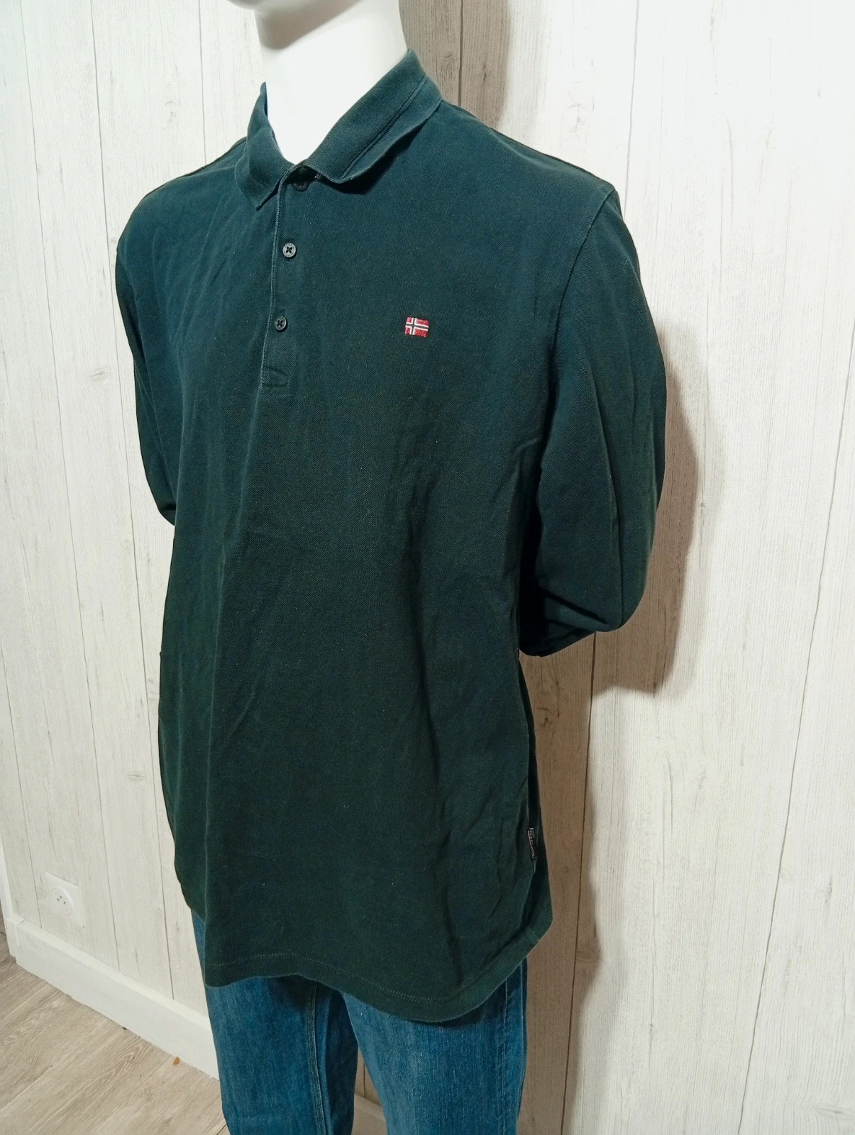 Polo manches longues homme - taille XL/42 -napapijri - couleur noir – Napapijri – taille XL 5
