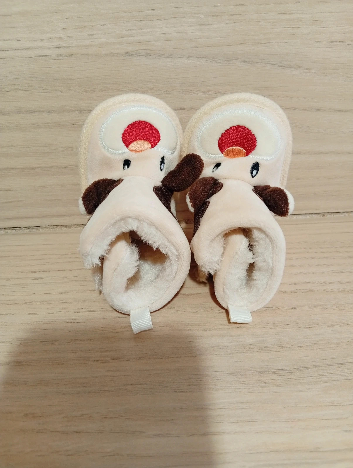 Chausson bébé - taille 0/6 mois - couleur beige – taille 15 et moins 5
