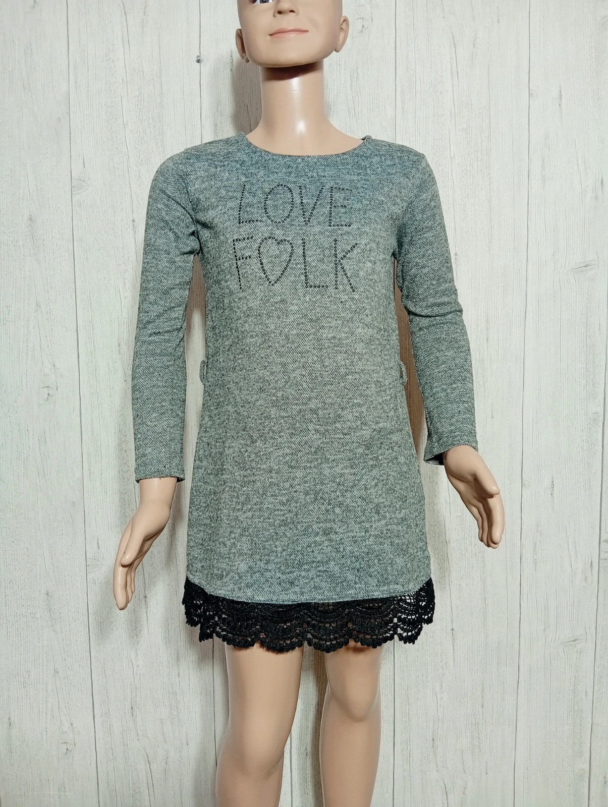 Robe d'hiver fille - taille 8 ans - gemo - couleur gris noir – Gémo – taille 8 ans / 128 cm