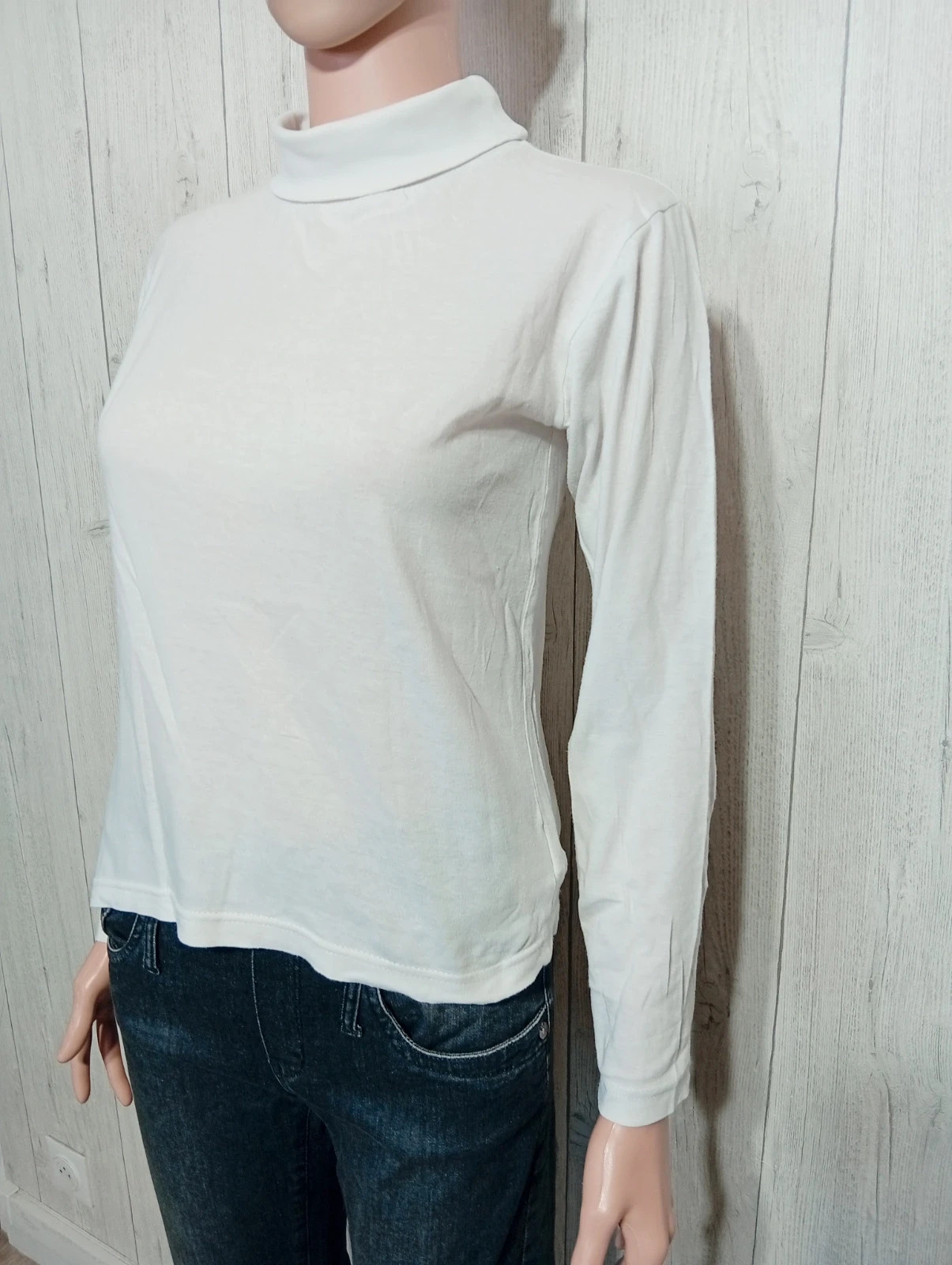 Pull a col roulé fille - taille 16 ans -couleur blanc – taille 16 ans / 176 cm 5