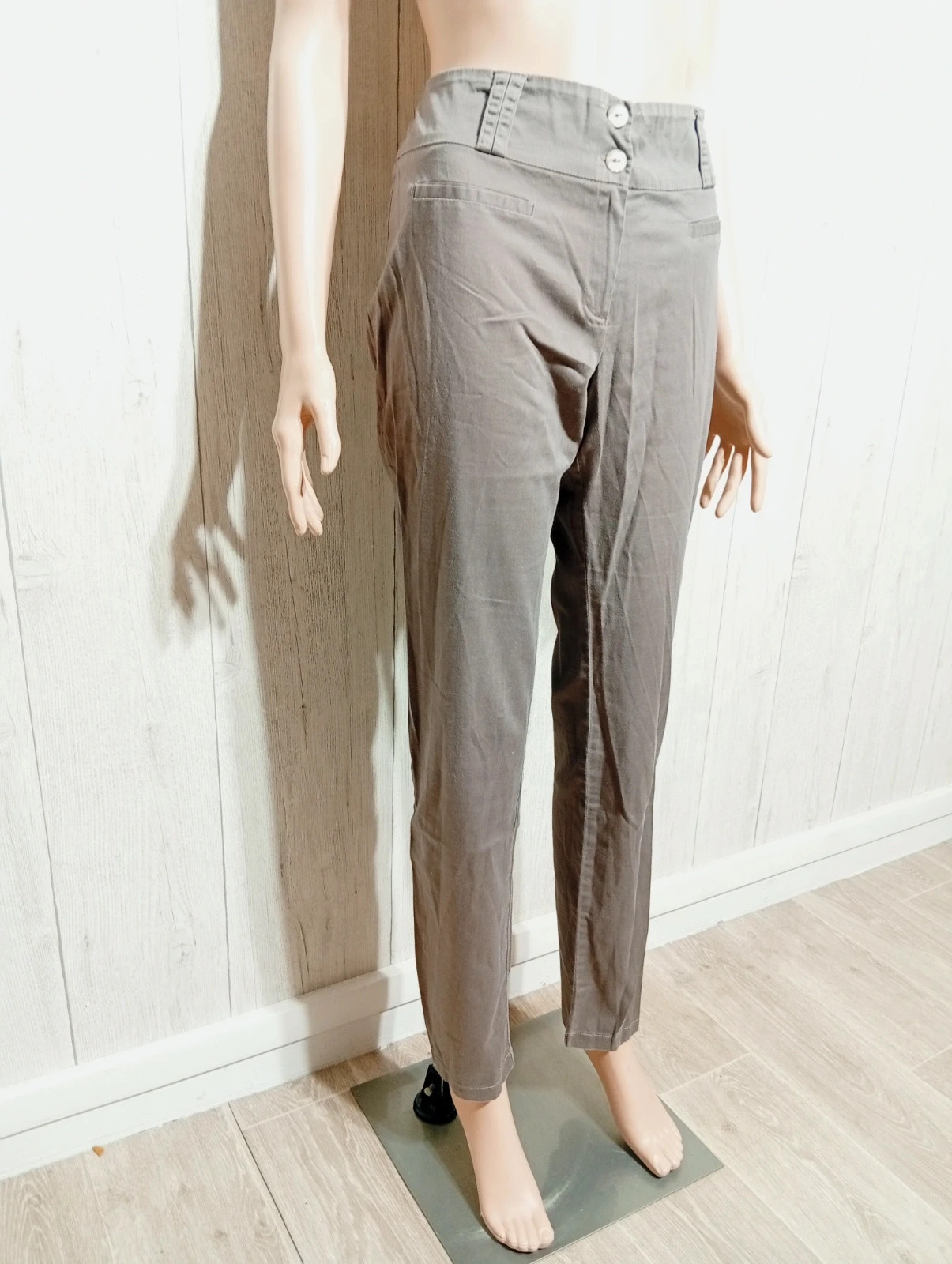 Pantalon droit femme - taille L/40 - inextenso- couleur gris – In Extenso – taille L / 40 / 12 4