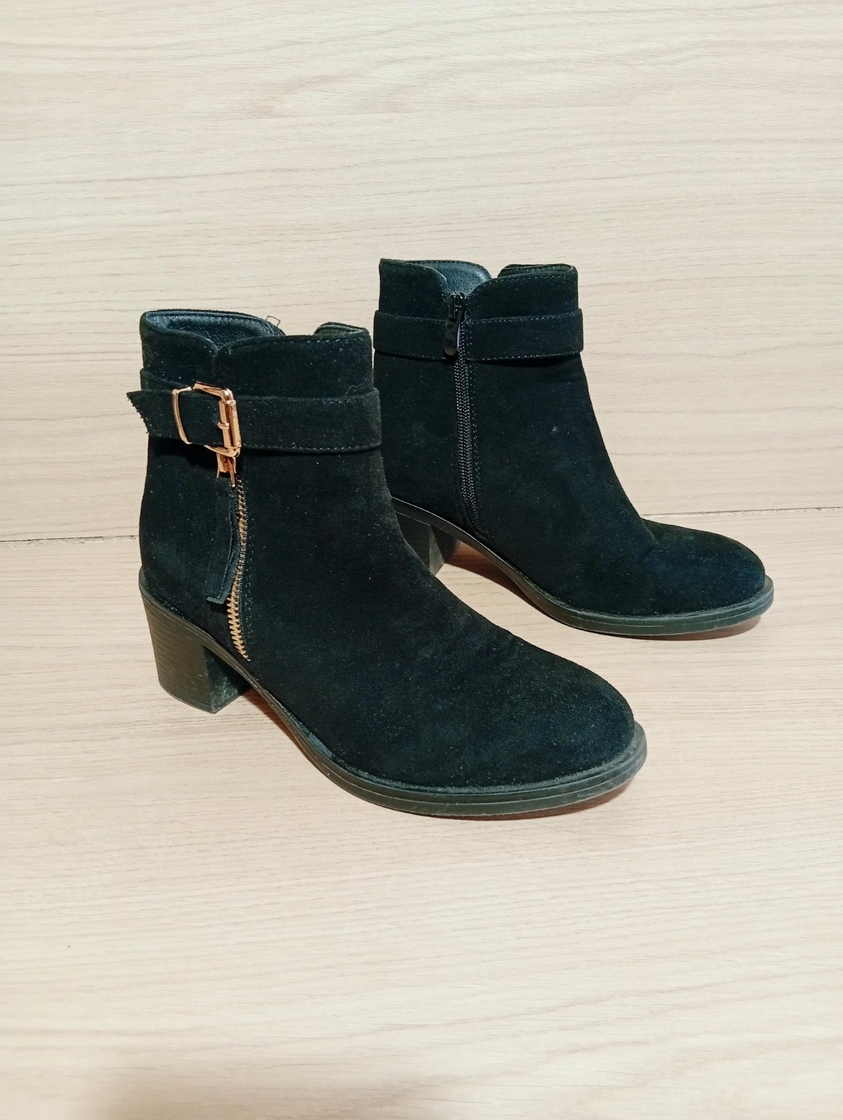 Bottines femme - taille 36 - queen vivi - couleur noir dore