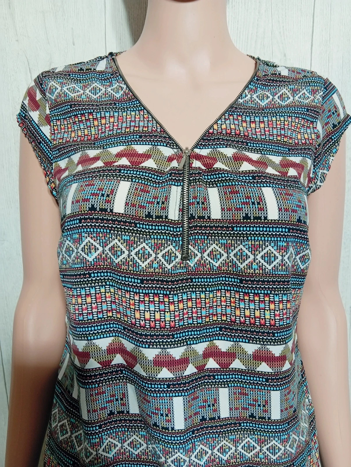 Blouse manche courte femme - couleur S/36 - cache cache - couleur multicolore – Cache Cache – taille S / 36 / 8 2