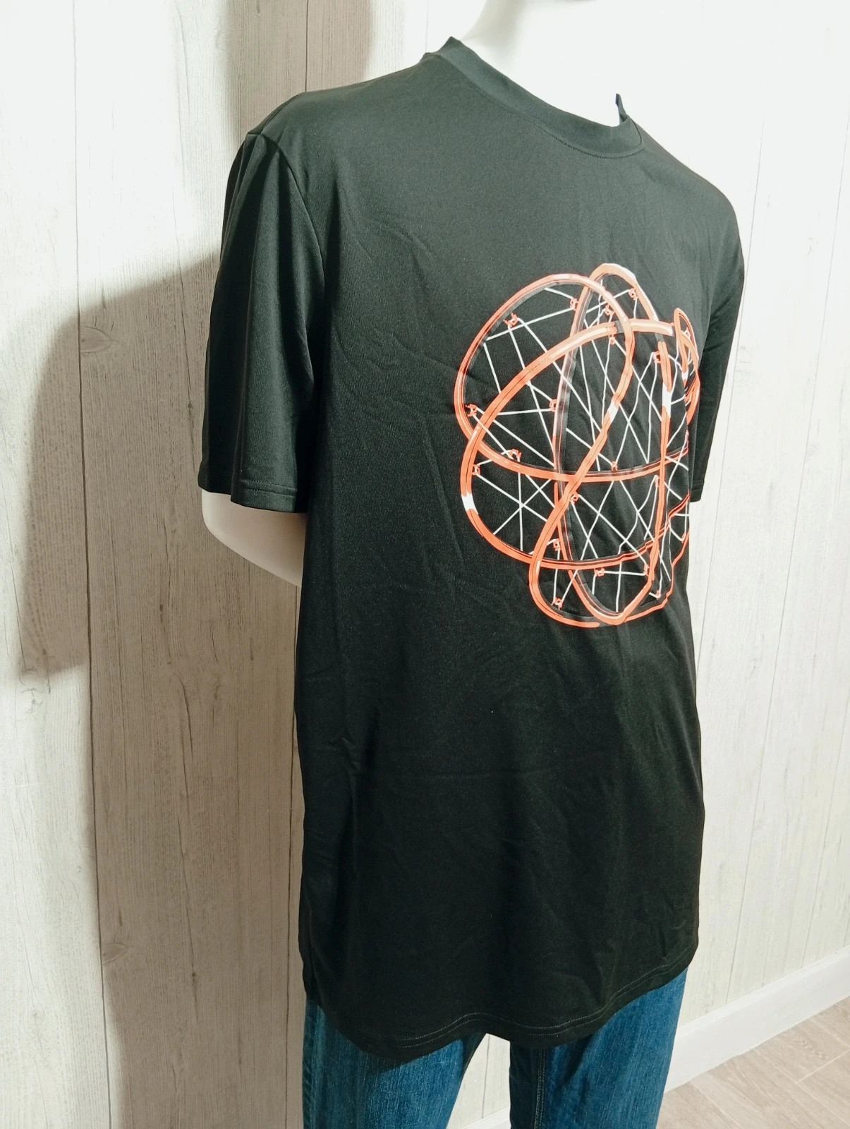 T-shirt imprimé manches courte homme- taille XL/42 - decathlon - couleur noir orange – Decathlon – taille XL 4