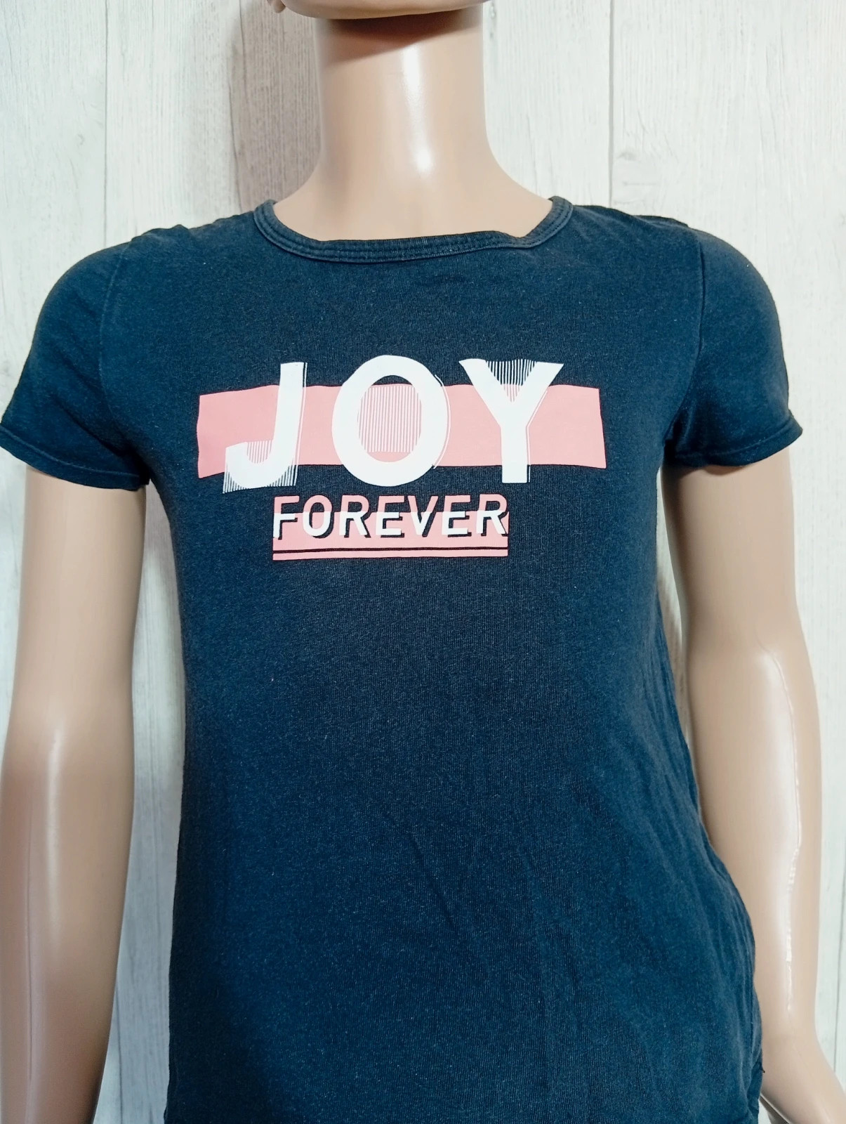 T-shirt imprimé manches courtes fille - taille 7/8 ans (123/130 cm) - joy - couleur noir et rose – Joy – taille 7 ans / 122 cm 2