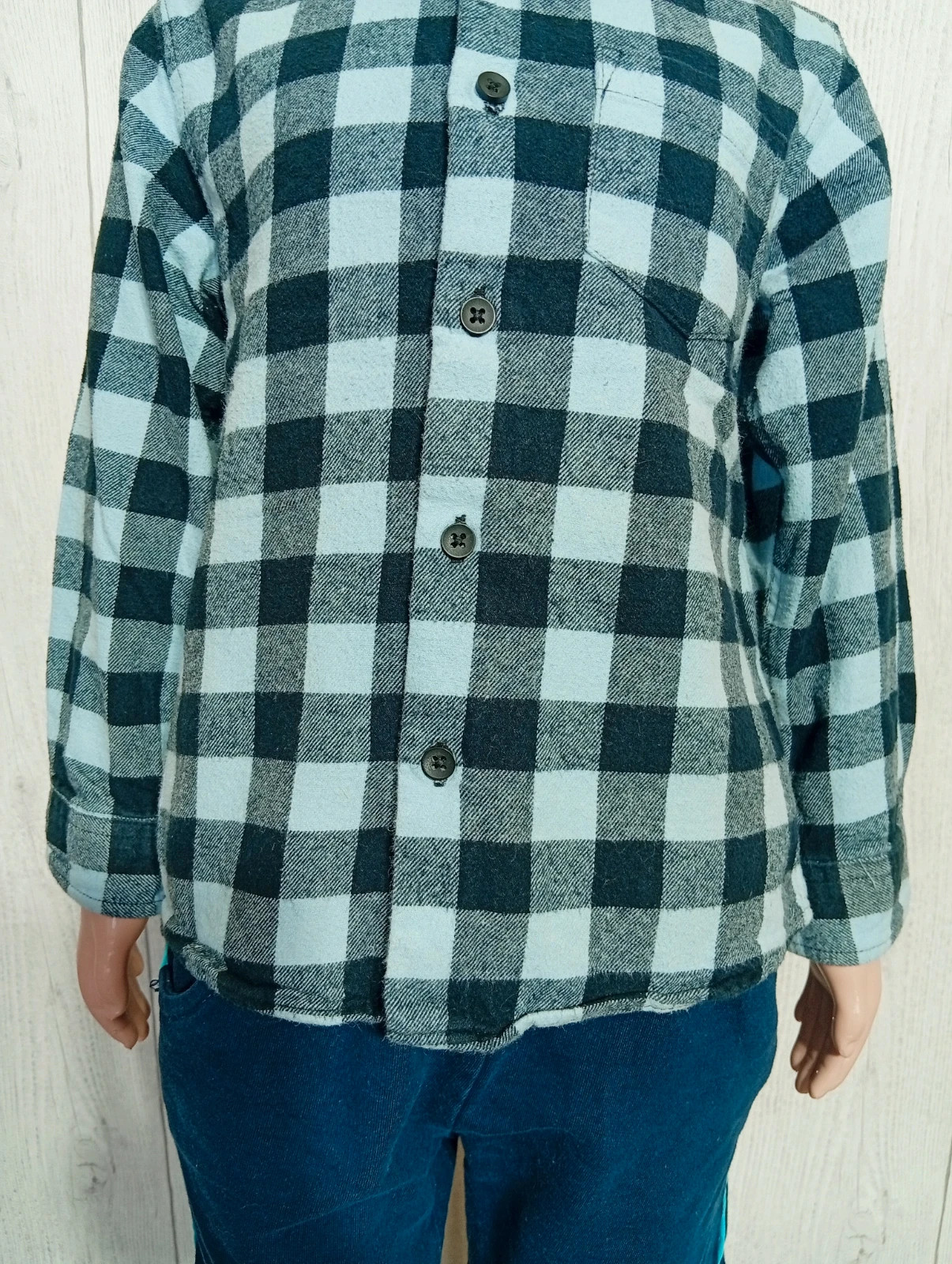 Chemise a carreaux - taille 5 ans/110 cm- primark - couleur noir et bleu clair – Primark – taille 5 ans / 110 cm 4