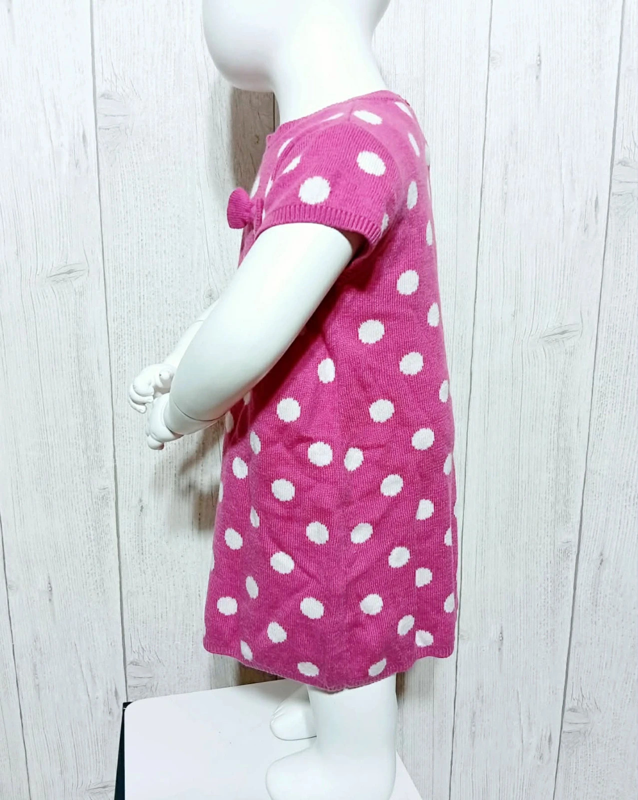 Robe fille - taille 18 mois (80cm) - grain de blé - couleur fushia et blanc – Grain de Blé – taille 12-18 mois / 80 cm 3