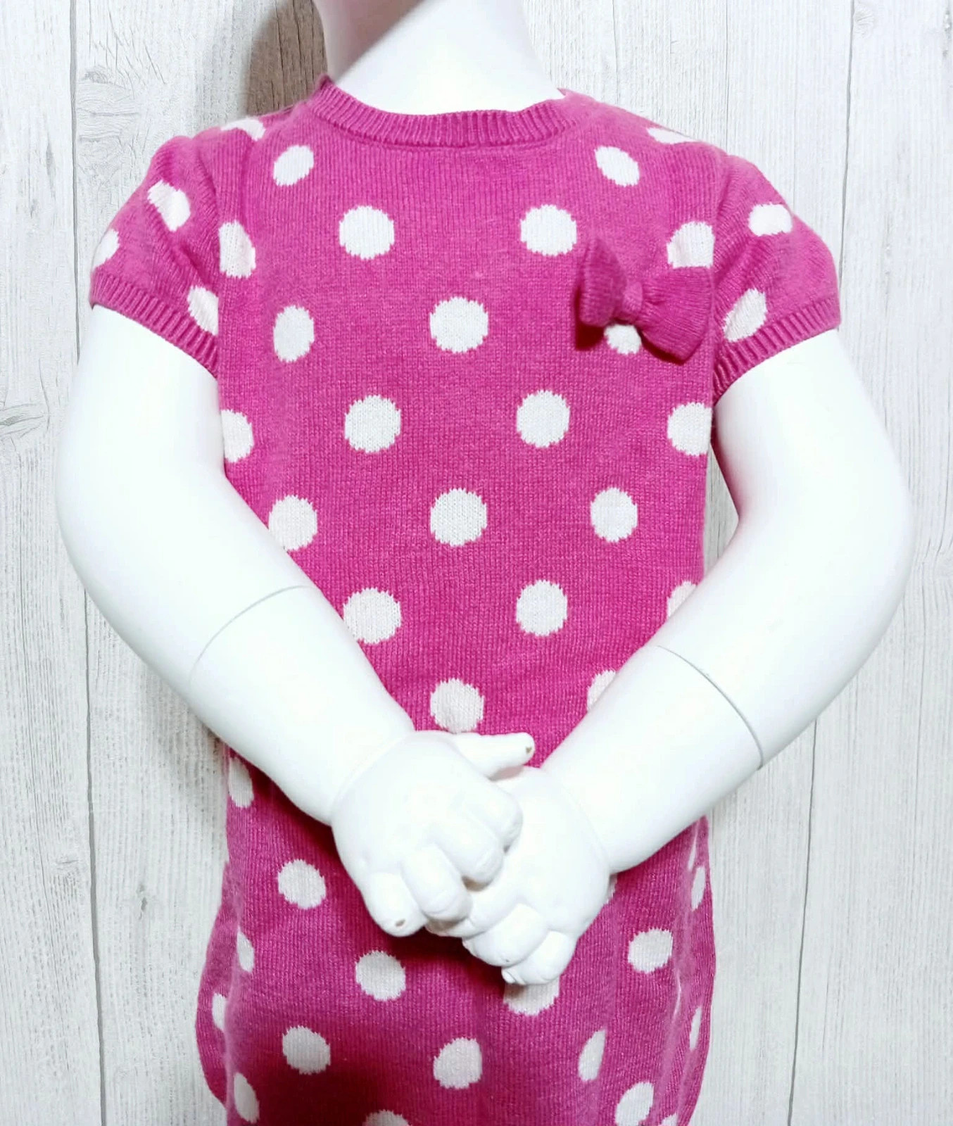 Robe fille - taille 18 mois (80cm) - grain de blé - couleur fushia et blanc – Grain de Blé – taille 12-18 mois / 80 cm 2