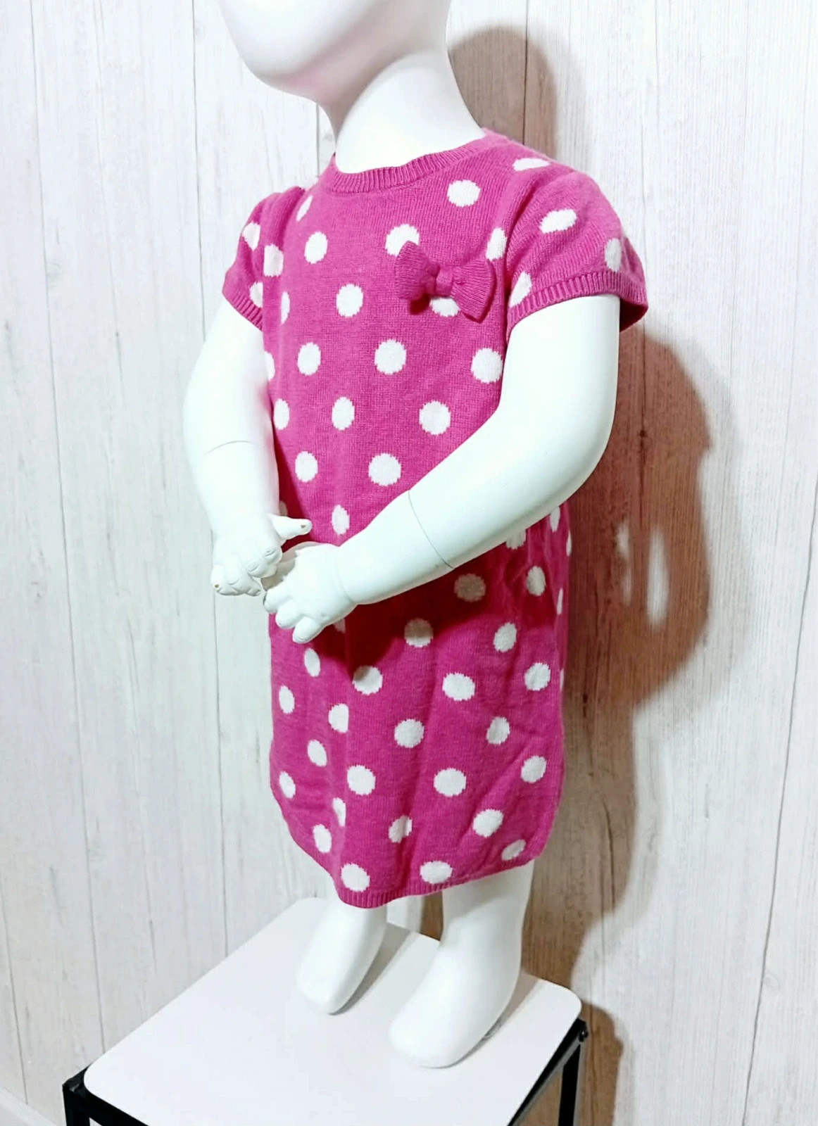 Robe fille - taille 18 mois (80cm) - grain de blé - couleur fushia et blanc – Grain de Blé – taille 12-18 mois / 80 cm 5