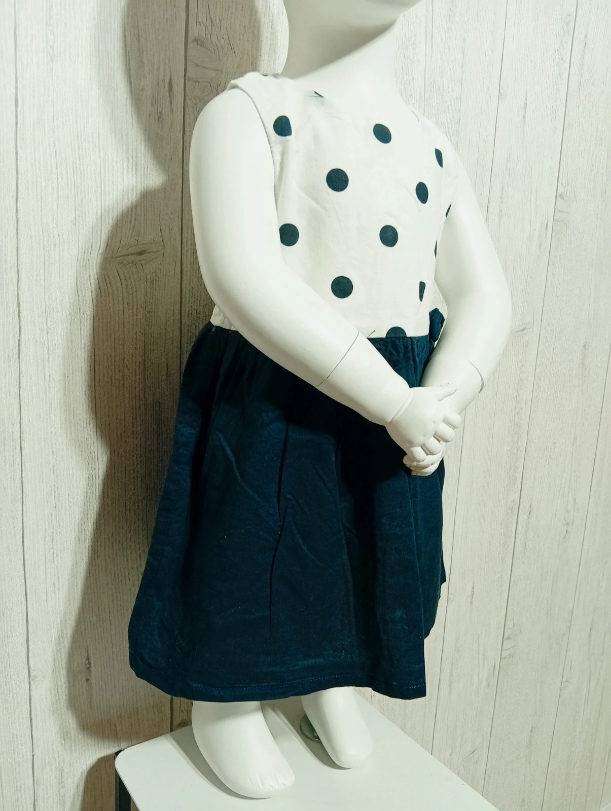 Robe fille - taille 18 mois (77/82 cm) - Kiabi - couleur marine blanc – Kiabi – taille 12-18 mois / 80 cm 4