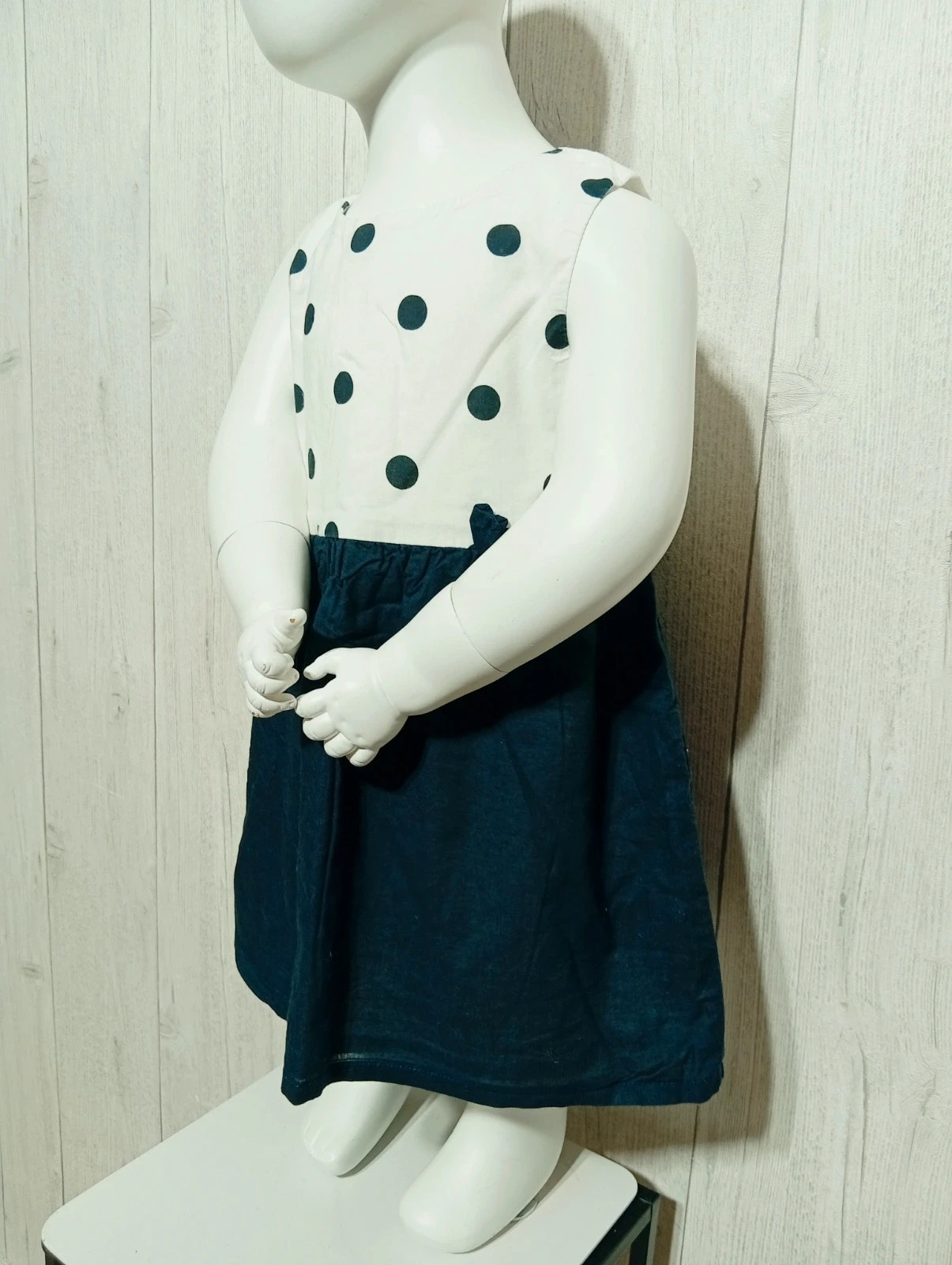 Robe fille - taille 18 mois (77/82 cm) - Kiabi - couleur marine blanc – Kiabi – taille 12-18 mois / 80 cm 5