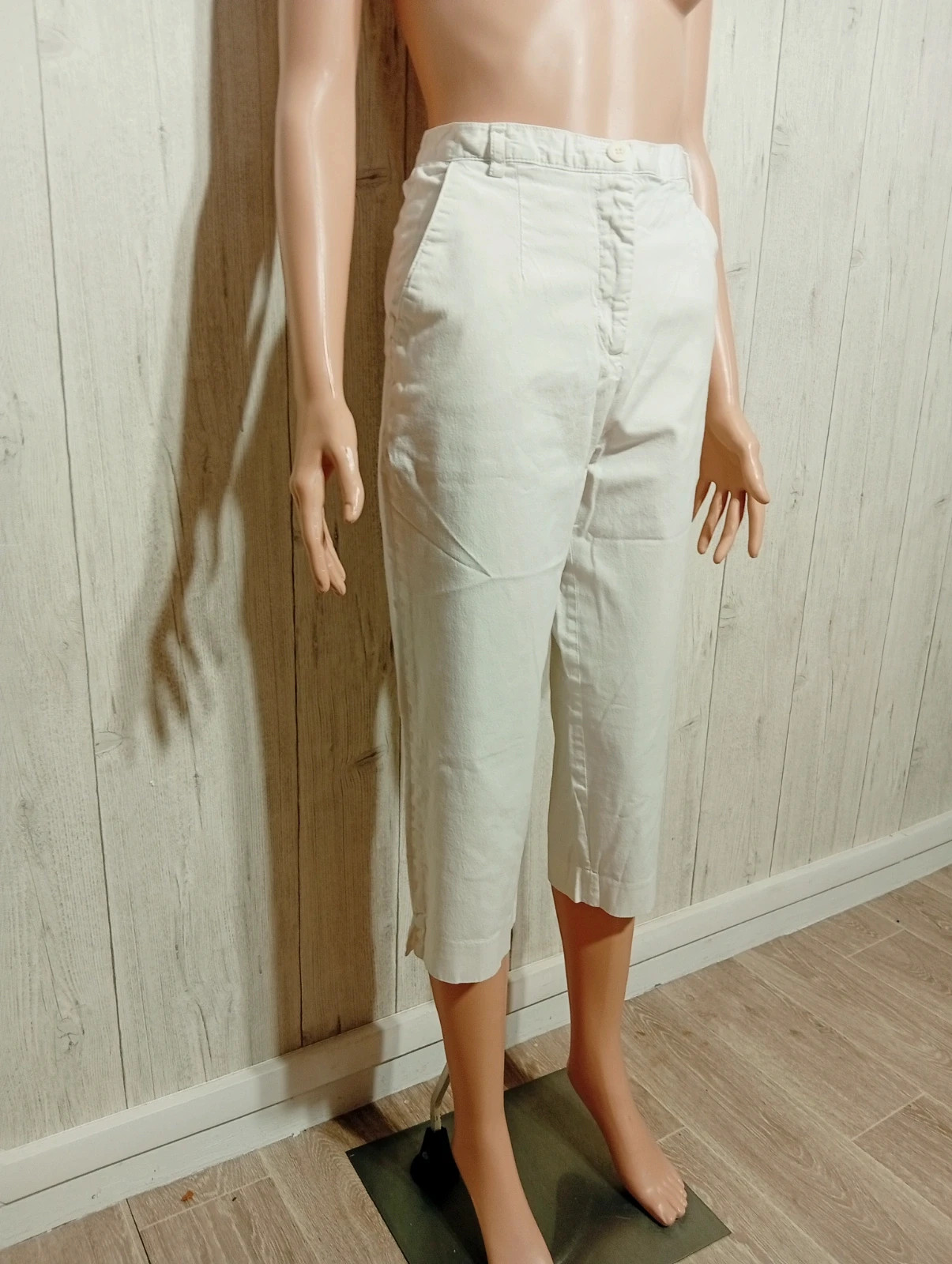 Pantacourt femme - taille L/40 - canda - couleur blanc – Canda – taille L / 40 / 12 4