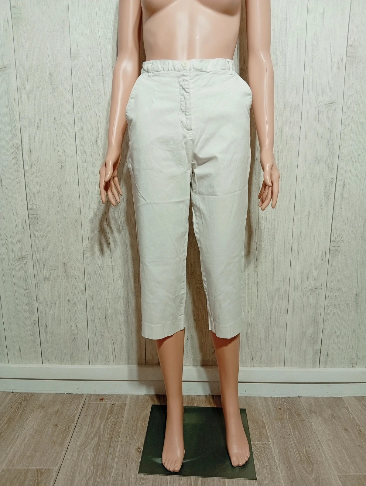 Pantacourt femme - taille L/40 - canda - couleur blanc