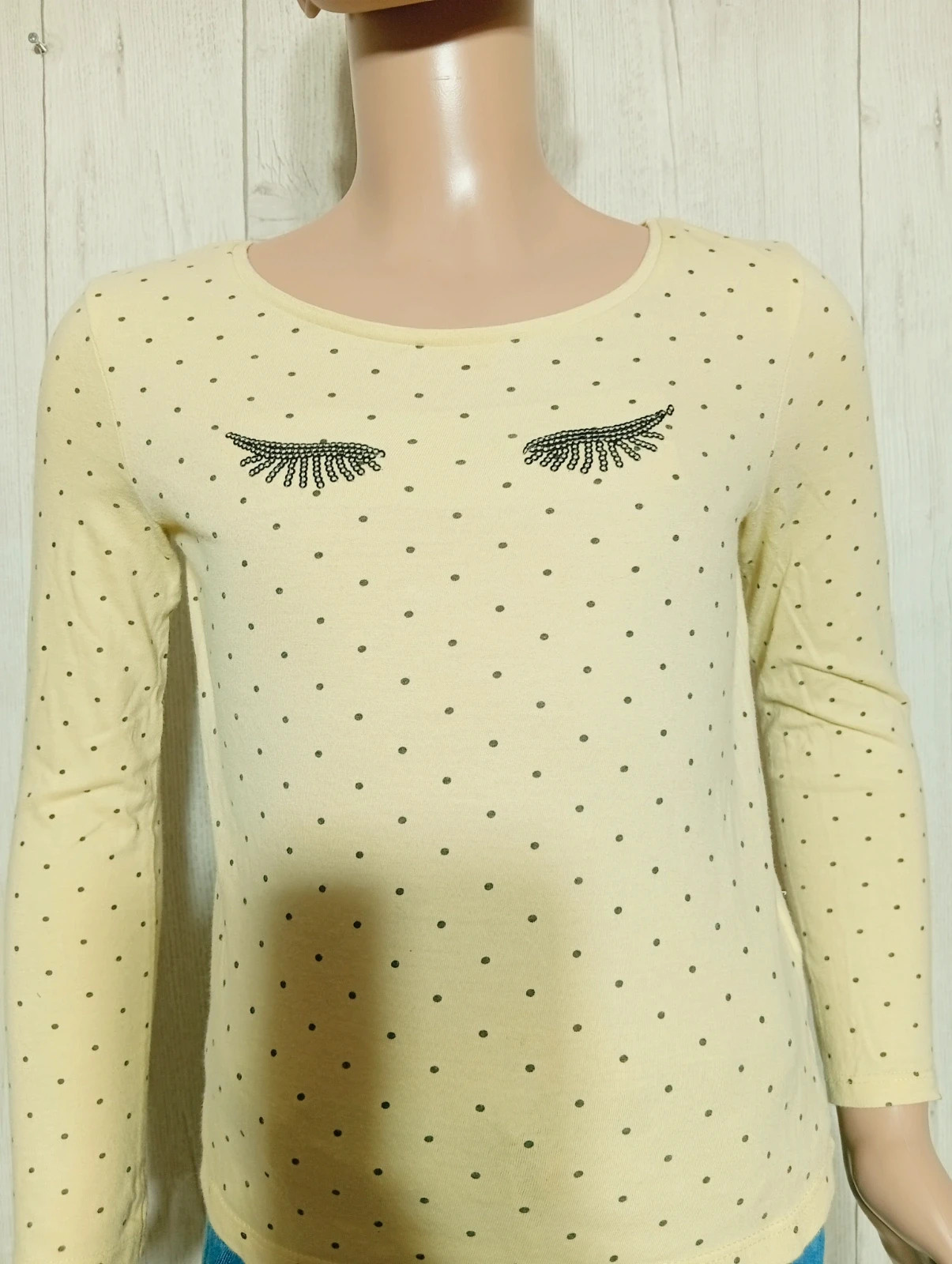 T-shirt imprimé manches longues fille-taille 7 ans (119/131 cm)-inextenso-couleur jaune et noir – In Extenso – taille 7 ans / 122 cm 2