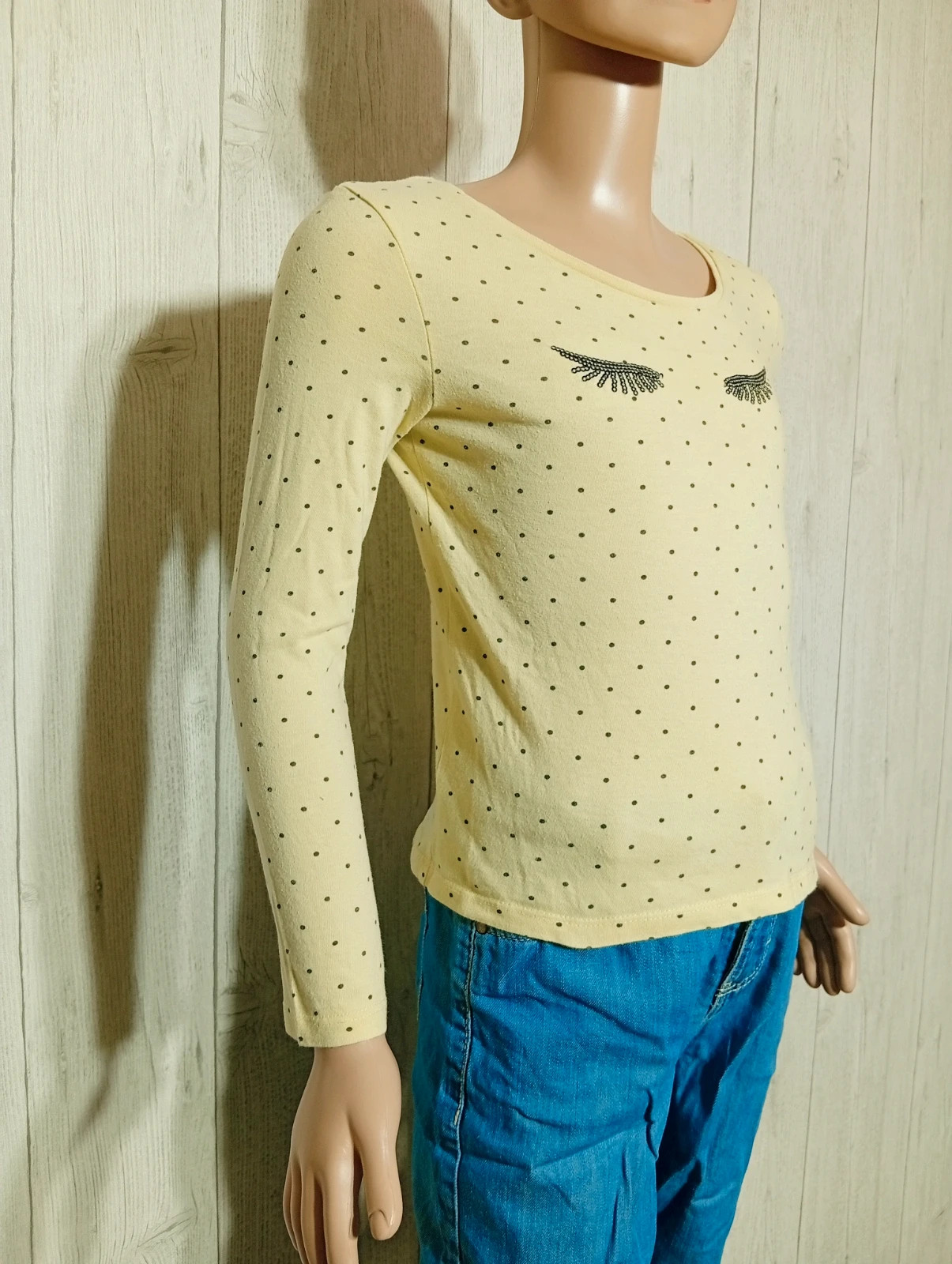 T-shirt imprimé manches longues fille-taille 7 ans (119/131 cm)-inextenso-couleur jaune et noir – In Extenso – taille 7 ans / 122 cm 4