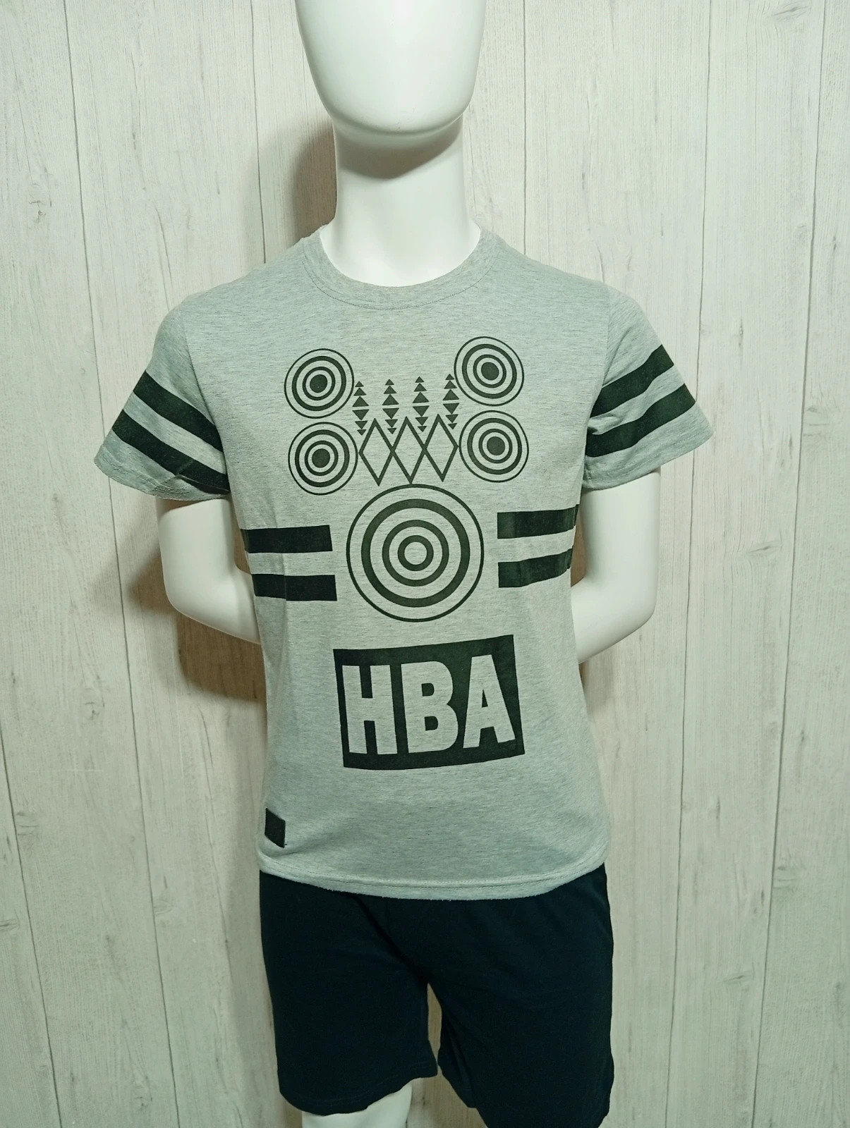 T-shirt imprimé manches courtes garcon - taille 16 ans - Kenster - couleur gris et noir – Kenster – taille 16 ans / 176 cm