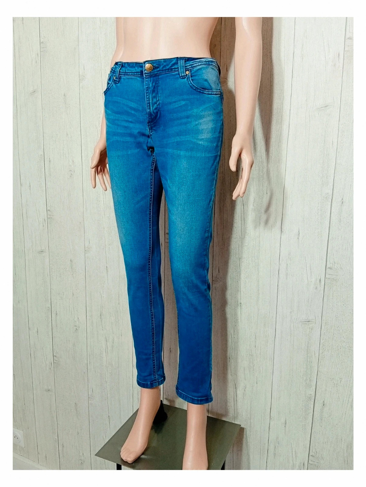 Jeans Mosquitos femme taille haute - taille L/40 - couleur bleu – Mosquitos – taille L / 40 / 12 5