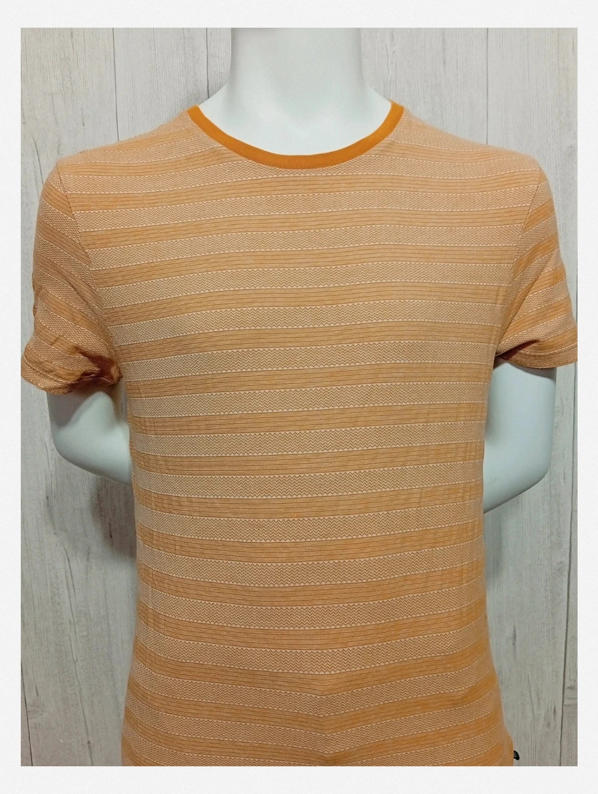 T-shirt homme manche courte - bonobo - taille M/38 - couleur moutarde et blanc – Bonobo – taille M 2