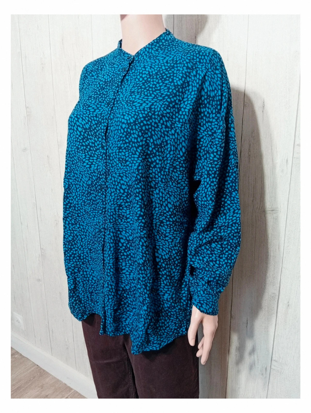 Chemisier Esprit femme - taille L/40 - couleur bleu et marine – Esprit – taille L / 40 / 12 5