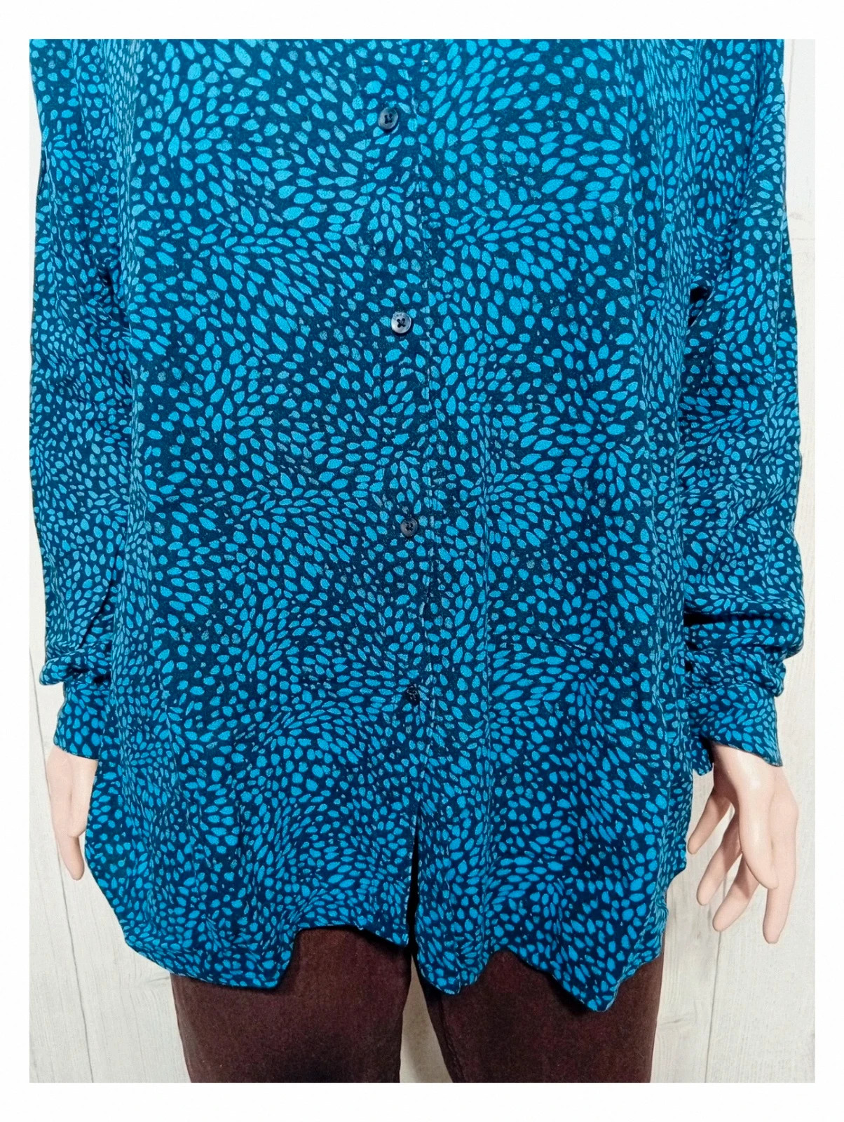 Chemisier Esprit femme - taille L/40 - couleur bleu et marine – Esprit – taille L / 40 / 12 3