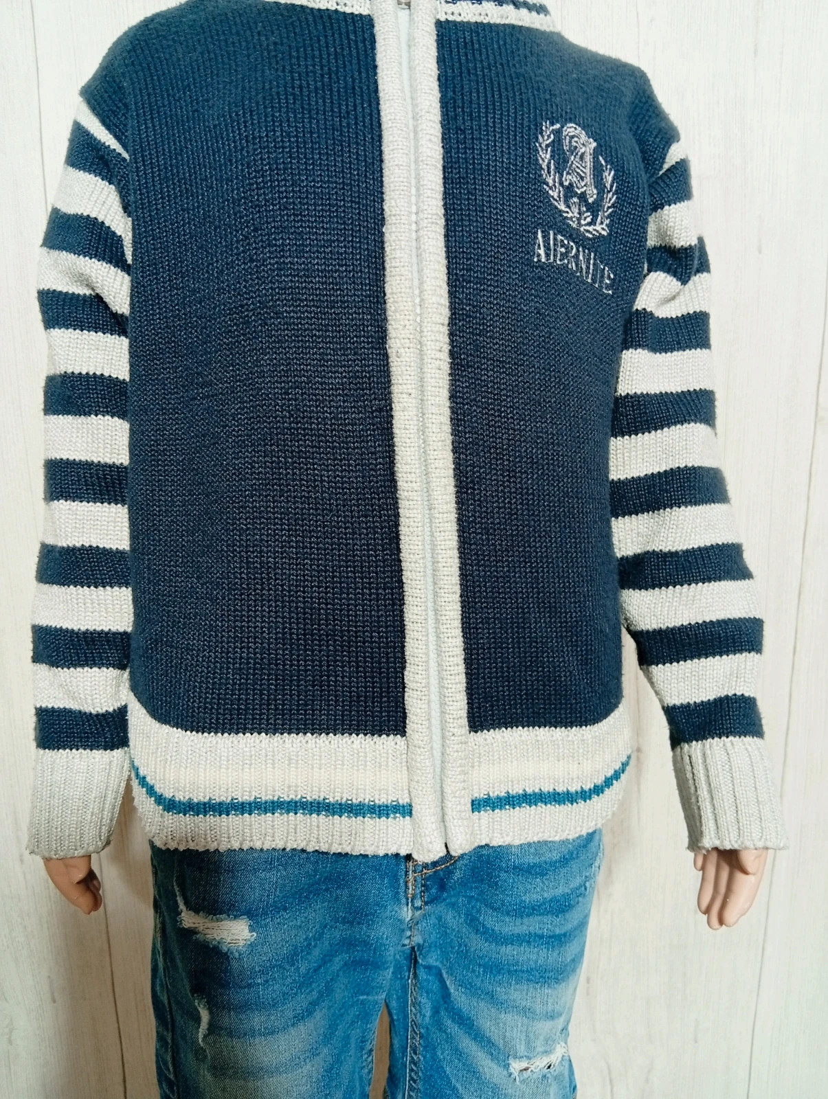 Gilet garçon - taille 5 ans - RP - couleur marine et gris – RP – taille 5 ans / 110 cm 3