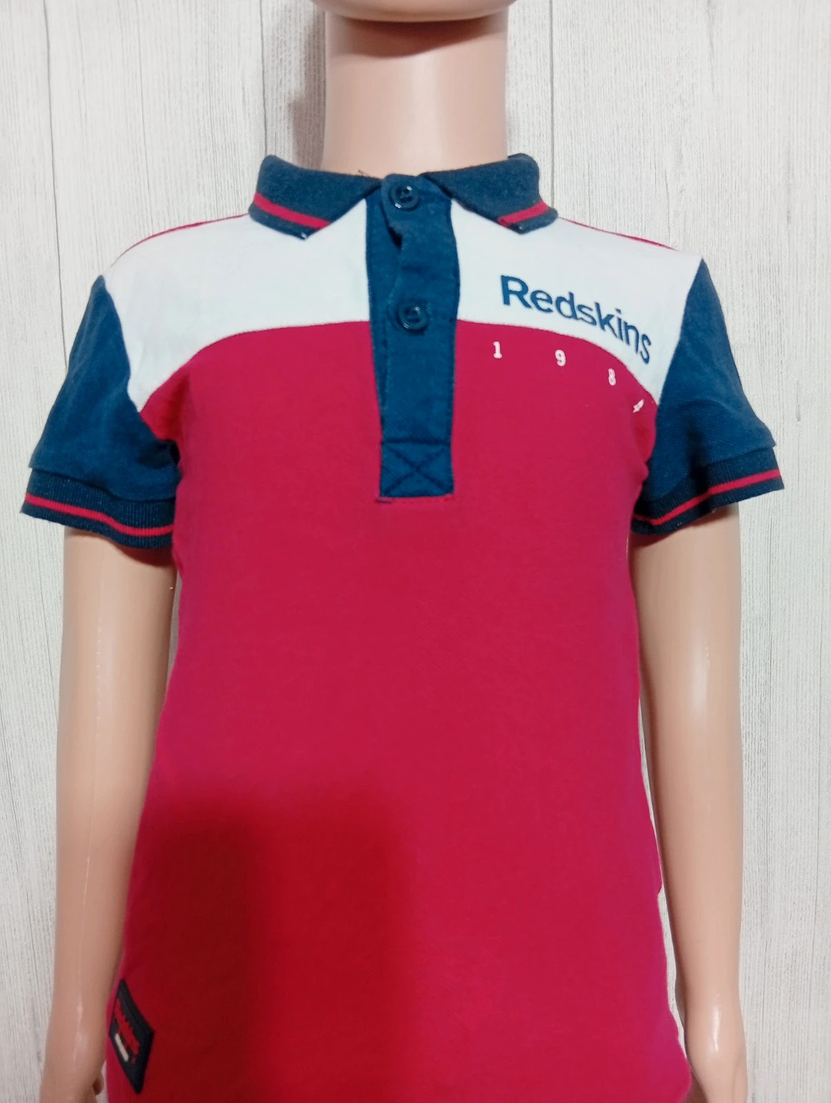 Polo manches courtes garcon-taille 5 ans-redskins-couleur marine blanc rouge – Redskins – taille 5 ans / 110 cm 2