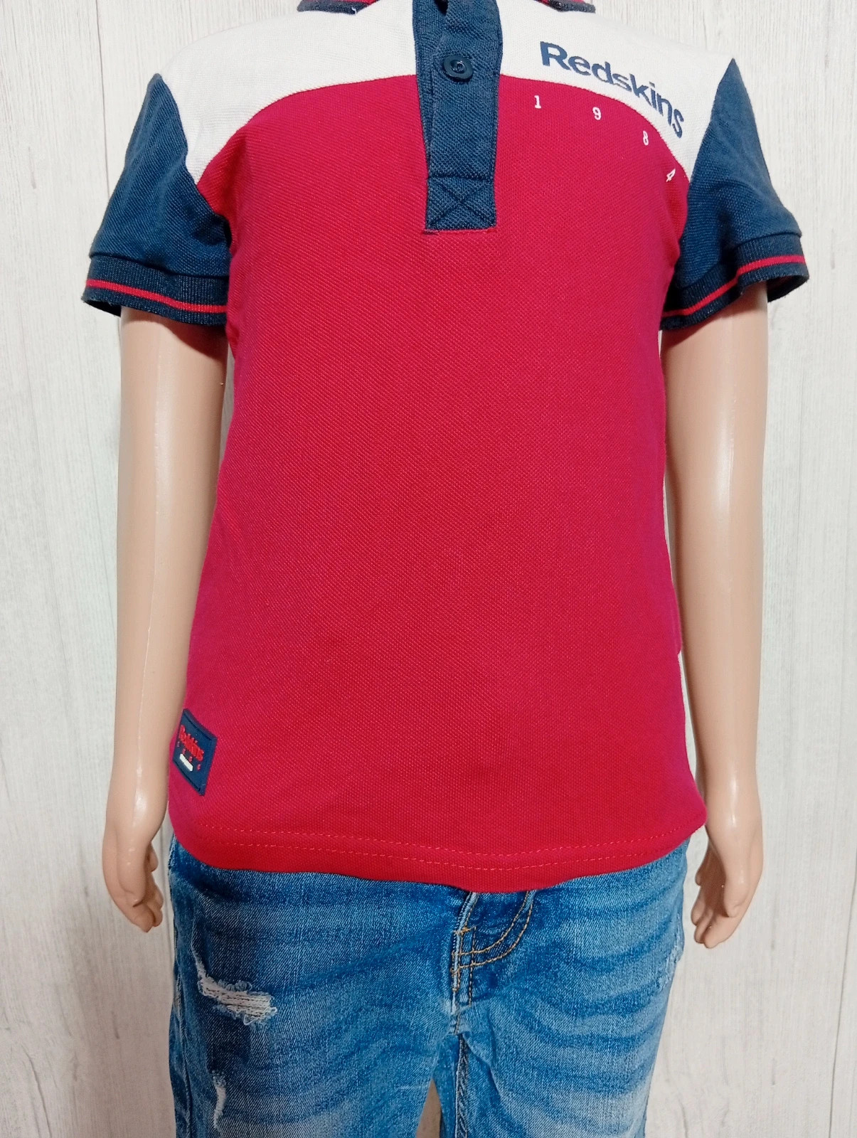 Polo manches courtes garcon-taille 5 ans-redskins-couleur marine blanc rouge – Redskins – taille 5 ans / 110 cm 3