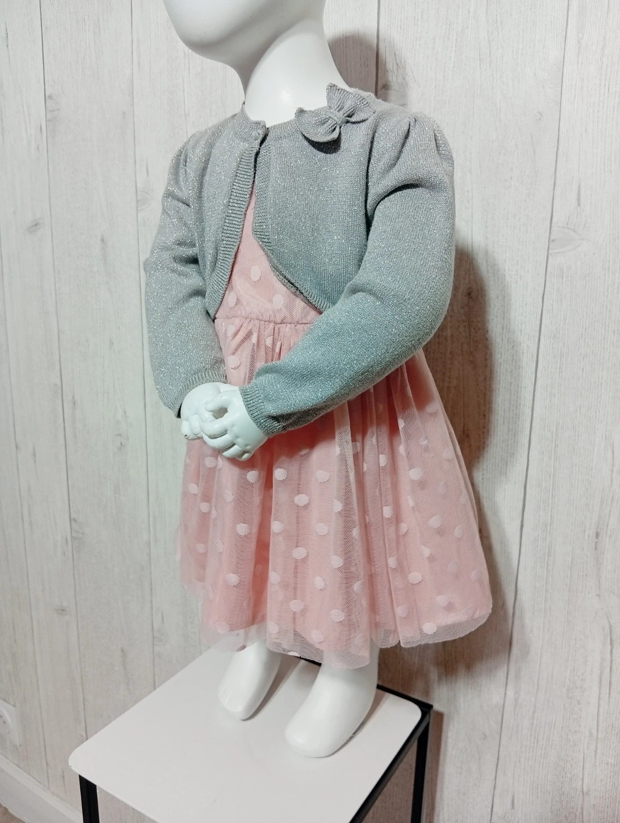 Robe fille - taille 18 mois - couleur rose et gris – taille 12-18 mois / 80 cm 5