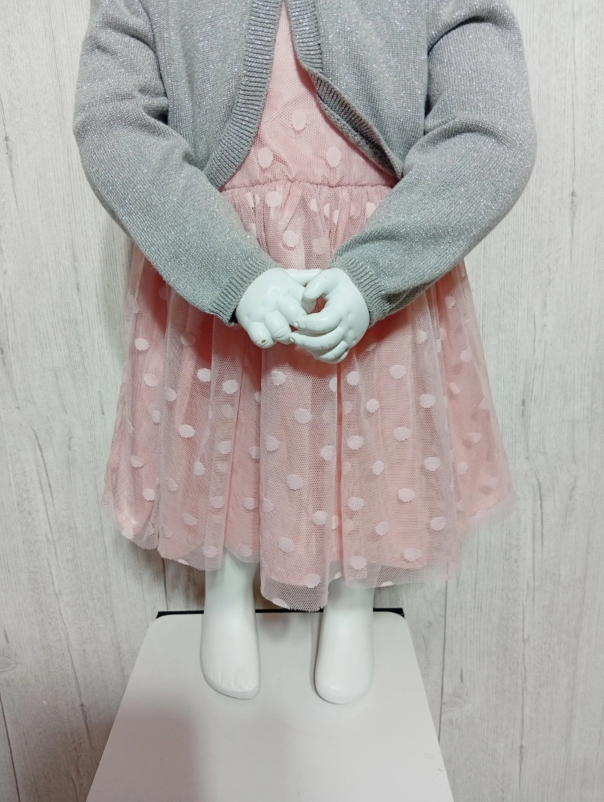 Robe fille - taille 18 mois - couleur rose et gris – taille 12-18 mois / 80 cm 3