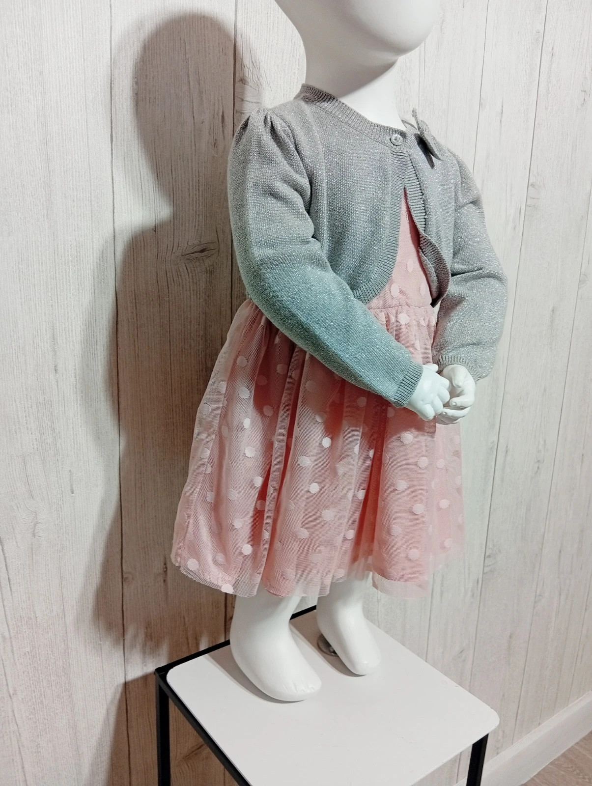 Robe fille - taille 18 mois - couleur rose et gris – taille 12-18 mois / 80 cm 4